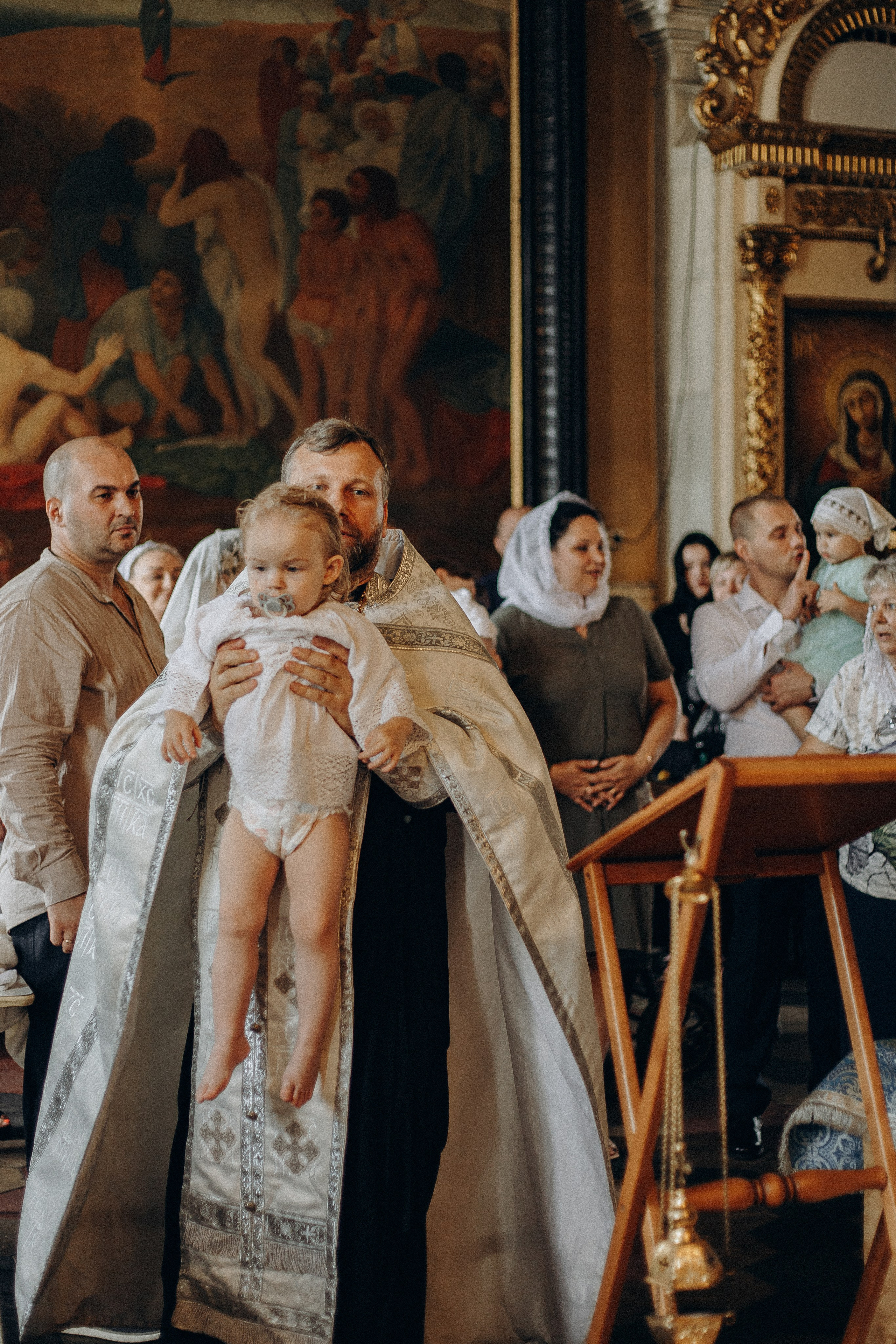 Крещение сестер в Борисоглебском соборе г. Рязани. Семейный и детский фотограф в Рязани Васюгова Мария