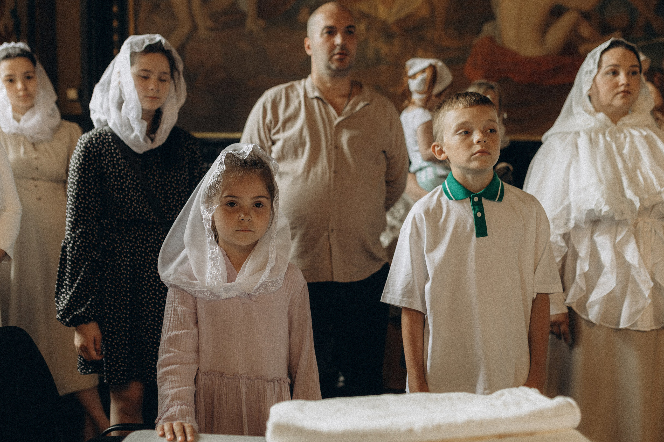 Крещение сестер в Борисоглебском соборе г. Рязани. Семейный и детский фотограф в Рязани Васюгова Мария