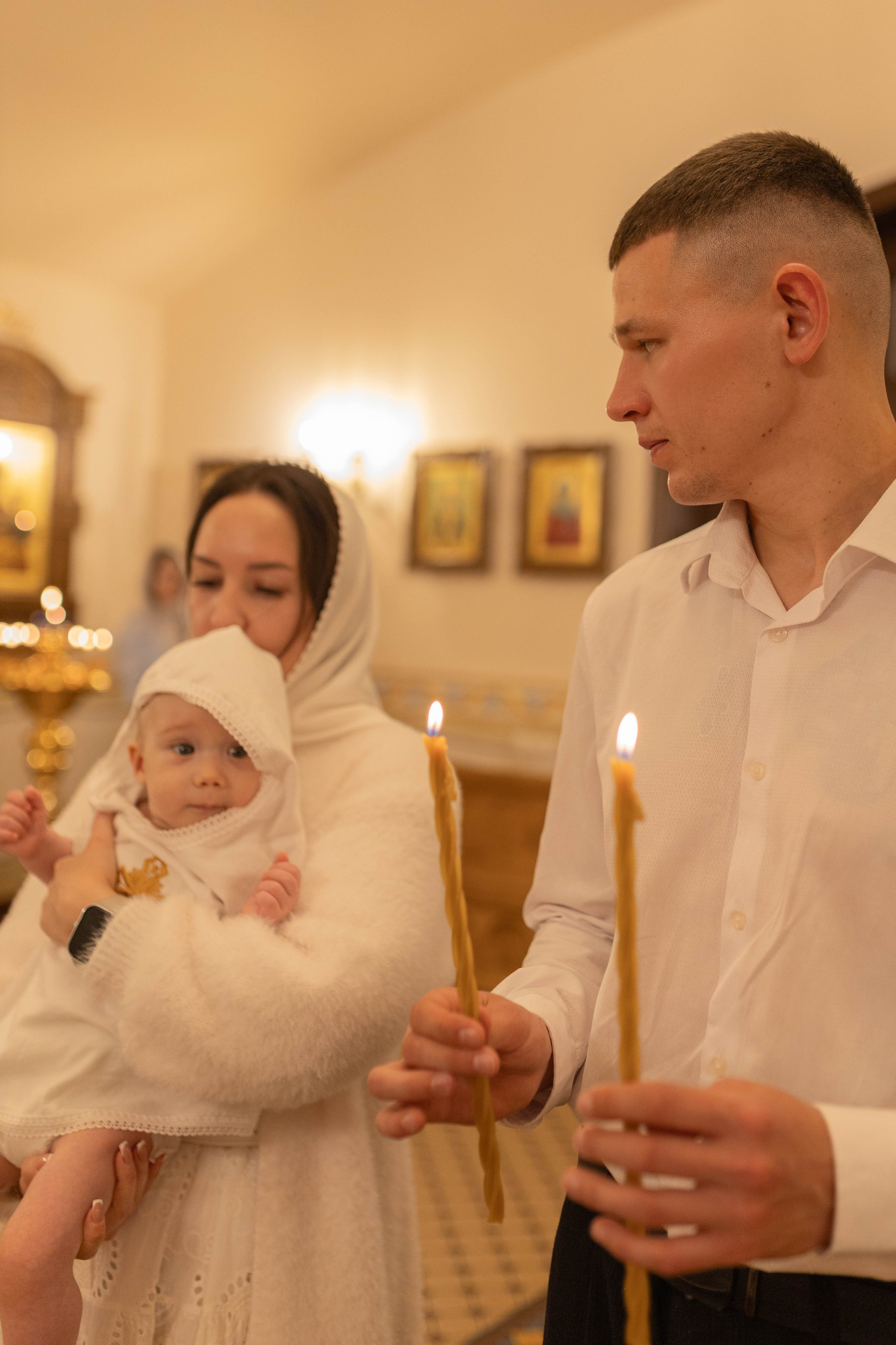 Крестины в храме Покрова Пресвятой Богородицы Сретения Господня г. Рязани. Семейный и детский фотограф в Рязани Васюгова Мария