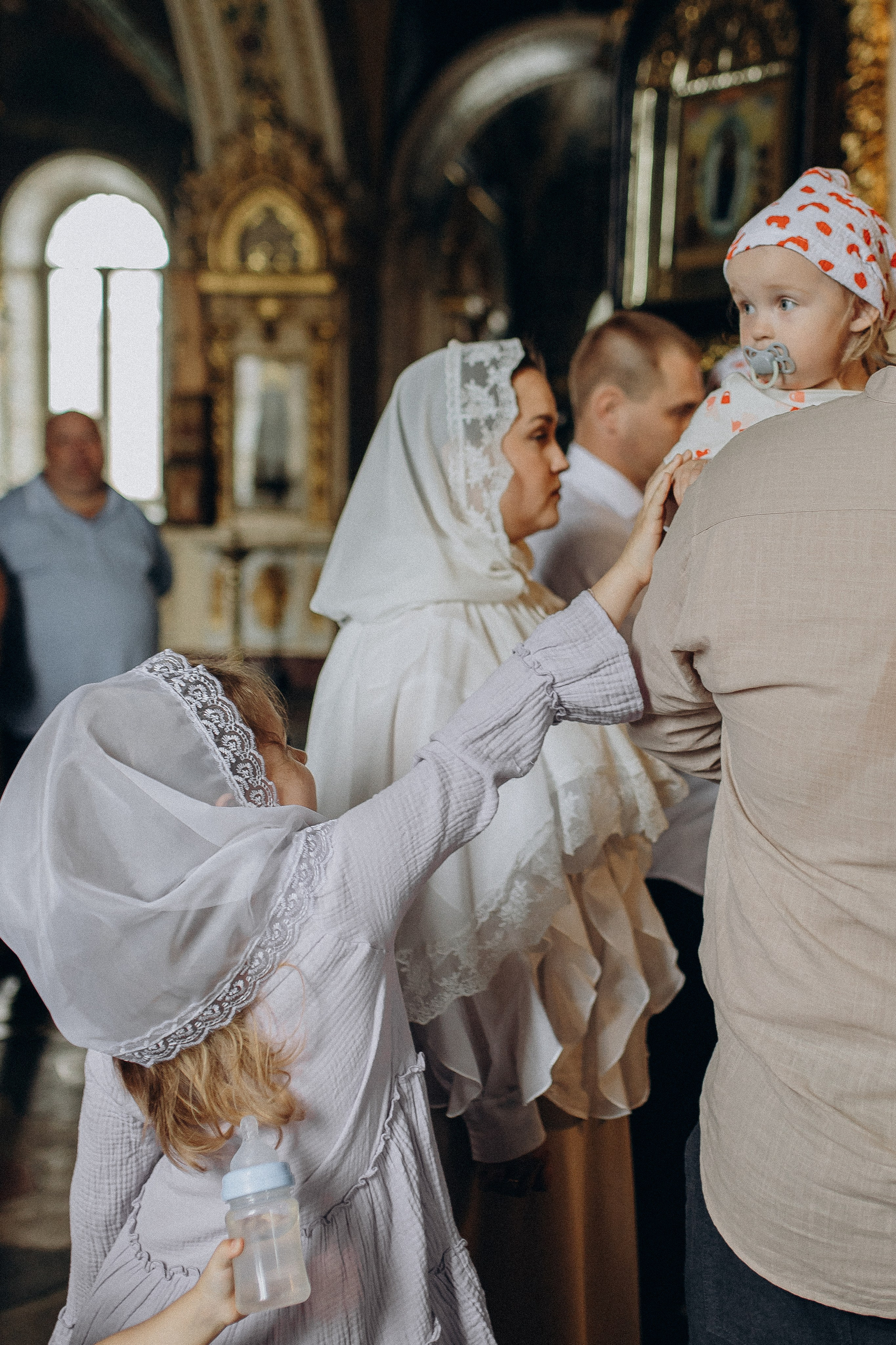 Крещение сестер в Борисоглебском соборе г. Рязани. Семейный и детский фотограф в Рязани Васюгова Мария