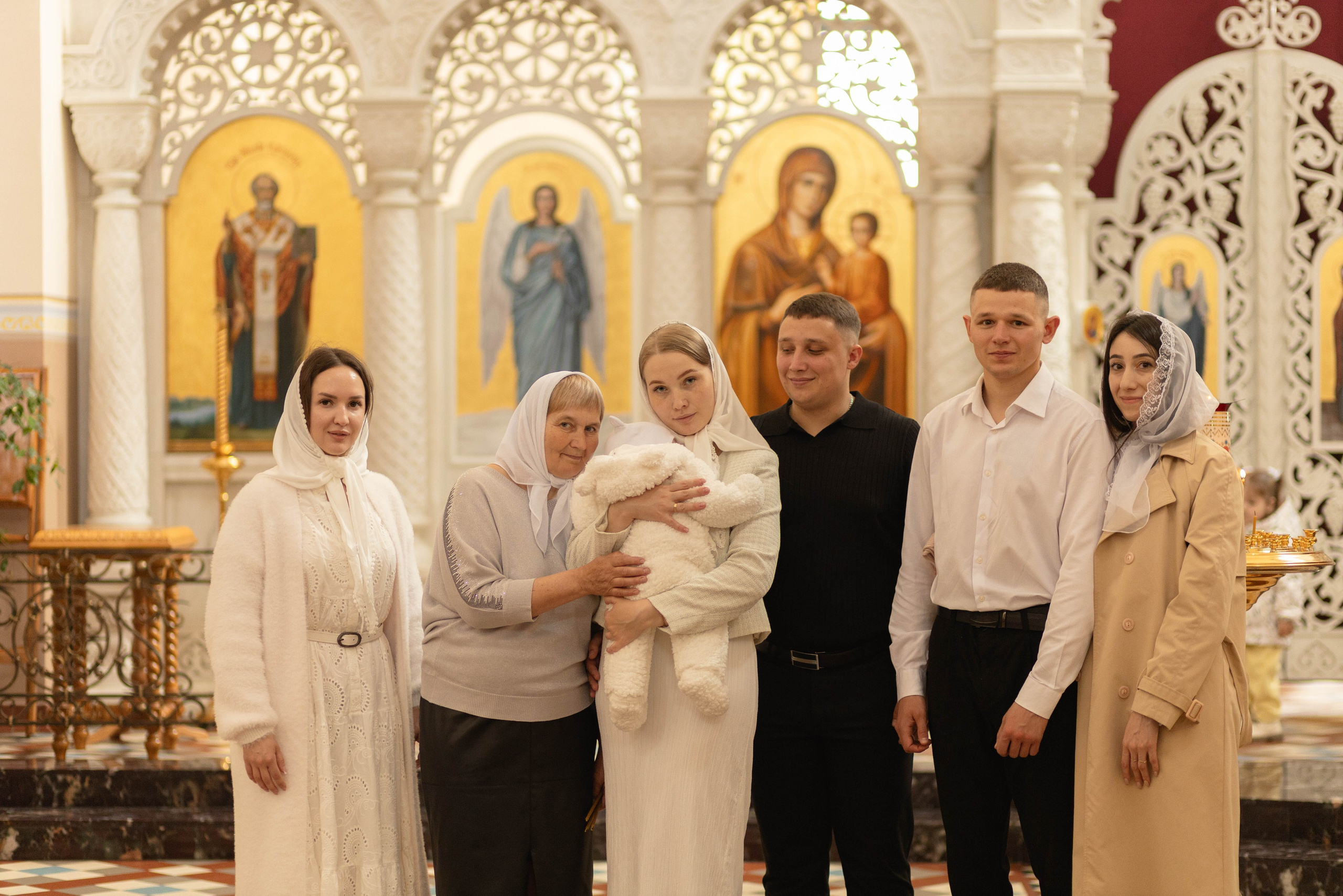 Крестины в храме Покрова Пресвятой Богородицы Сретения Господня г. Рязани. Семейный и детский фотограф в Рязани Васюгова Мария