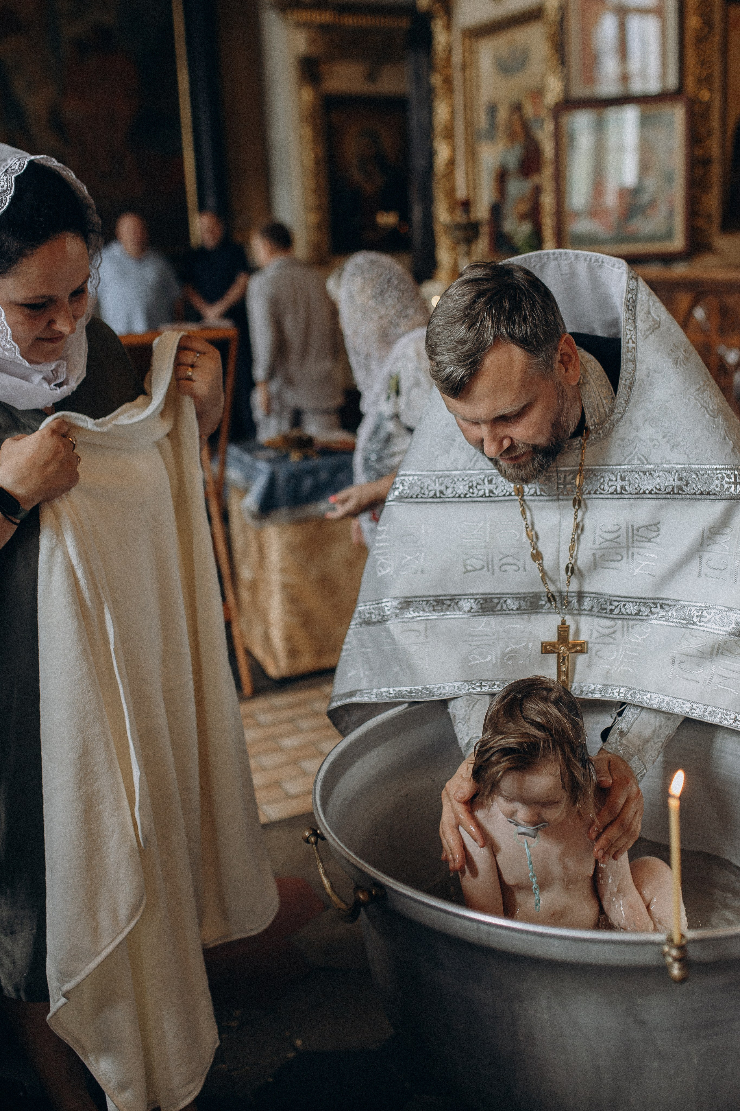 Крещение сестер в Борисоглебском соборе г. Рязани. Семейный и детский фотограф в Рязани Васюгова Мария