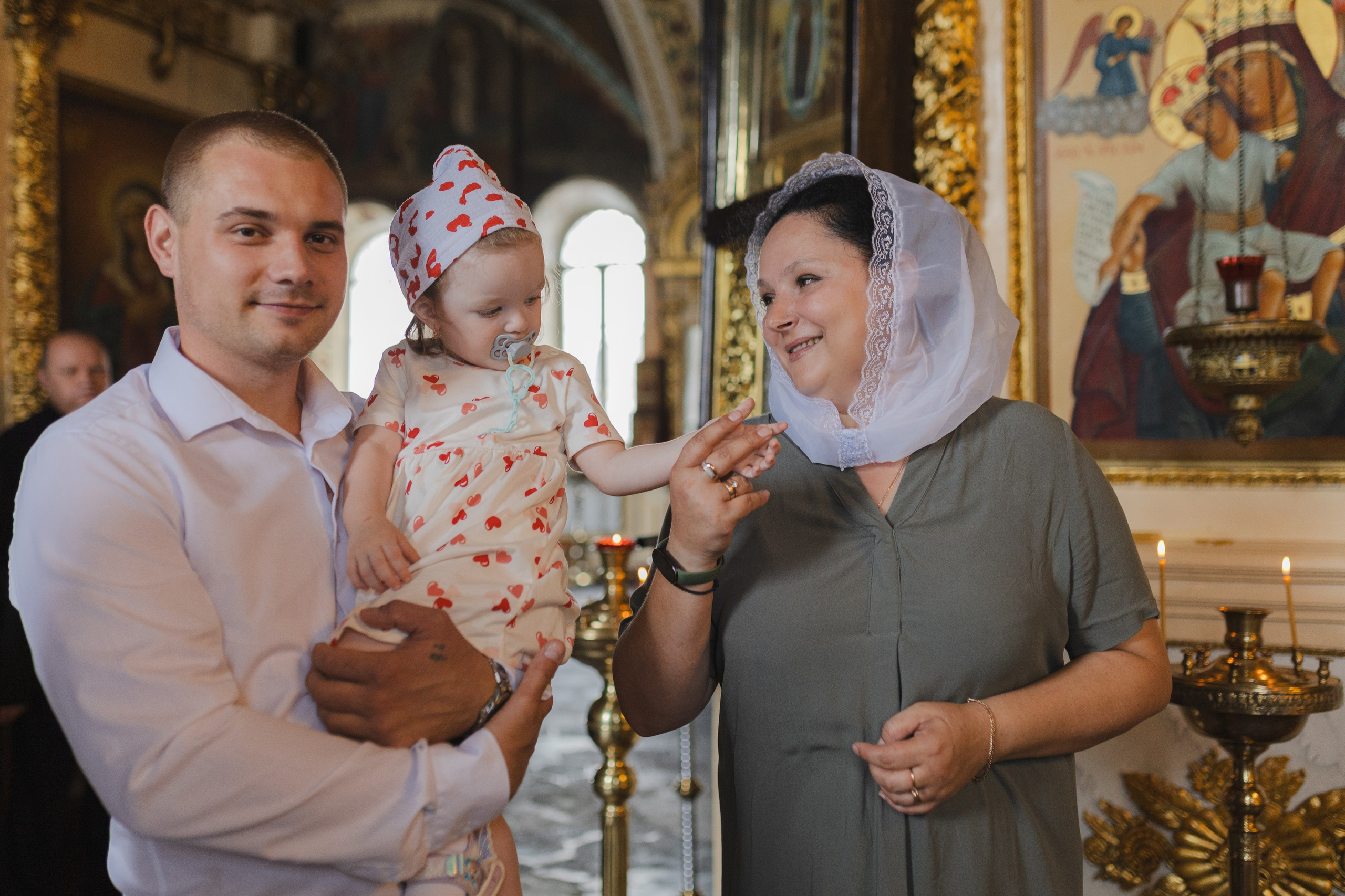 Крещение сестер в Борисоглебском соборе г. Рязани. Семейный и детский фотограф в Рязани Васюгова Мария