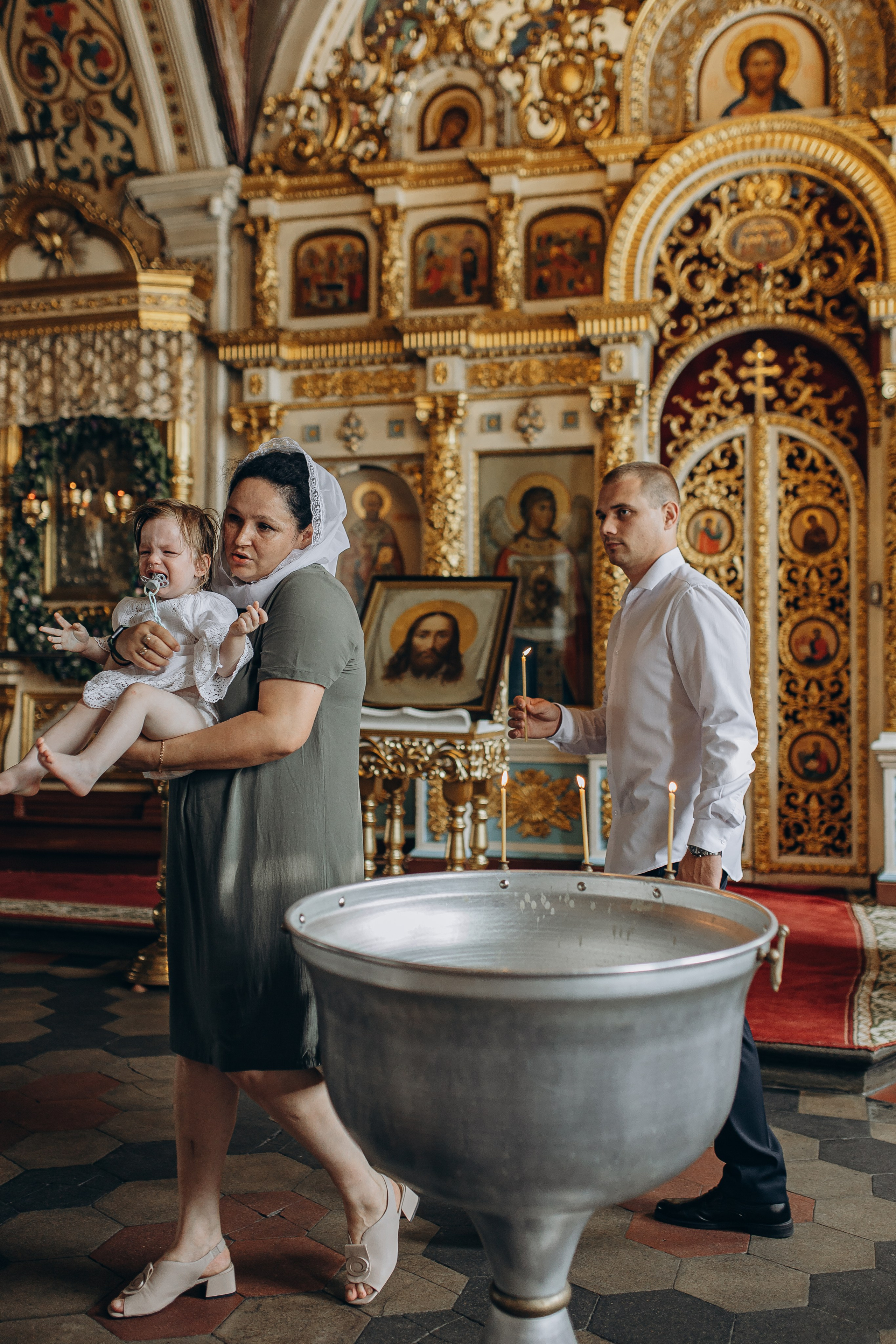 Крещение сестер в Борисоглебском соборе г. Рязани. Семейный и детский фотограф в Рязани Васюгова Мария