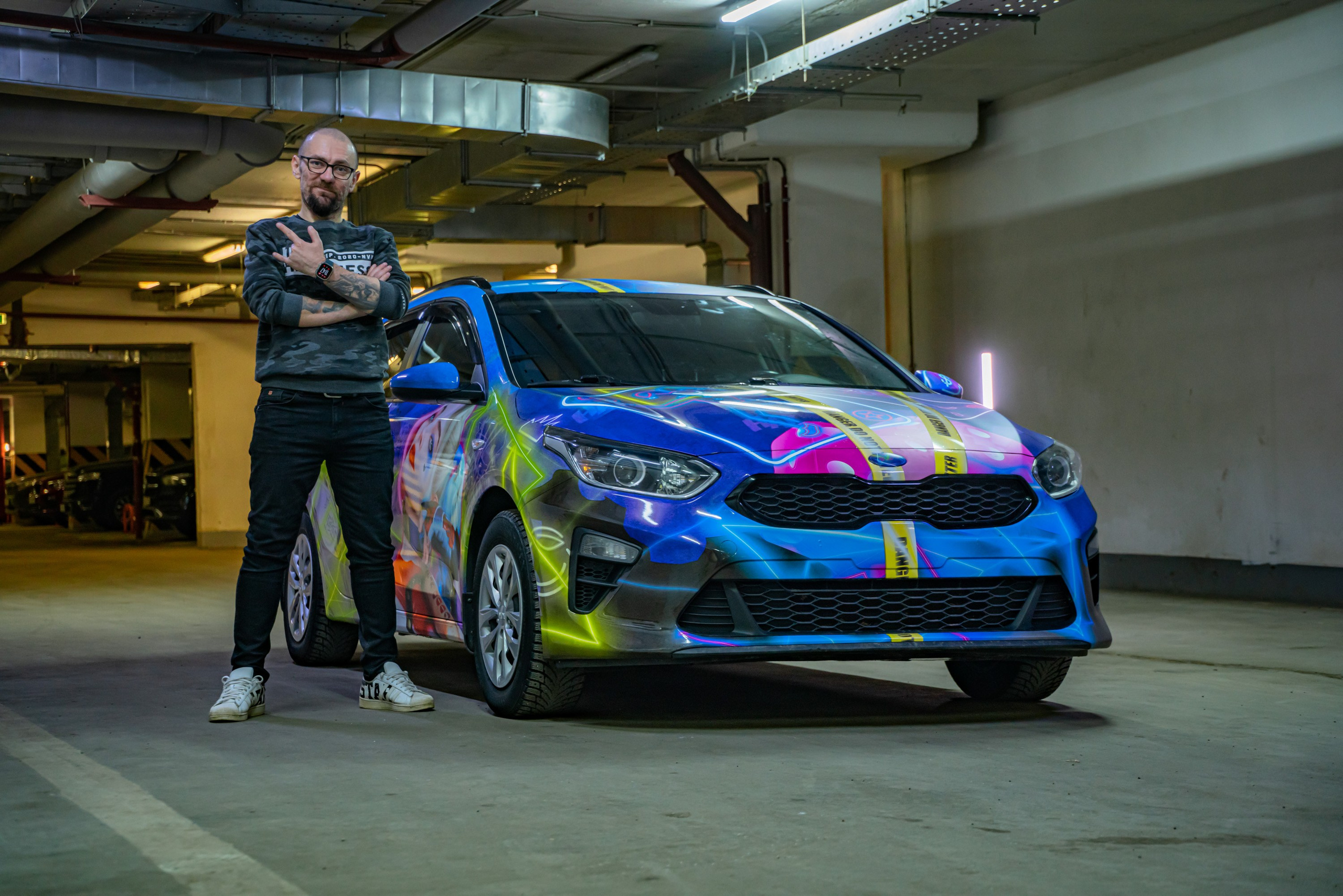 Винилография на KIA Ceed SW. Студия дизайна и оклейки авто Barmaley Design