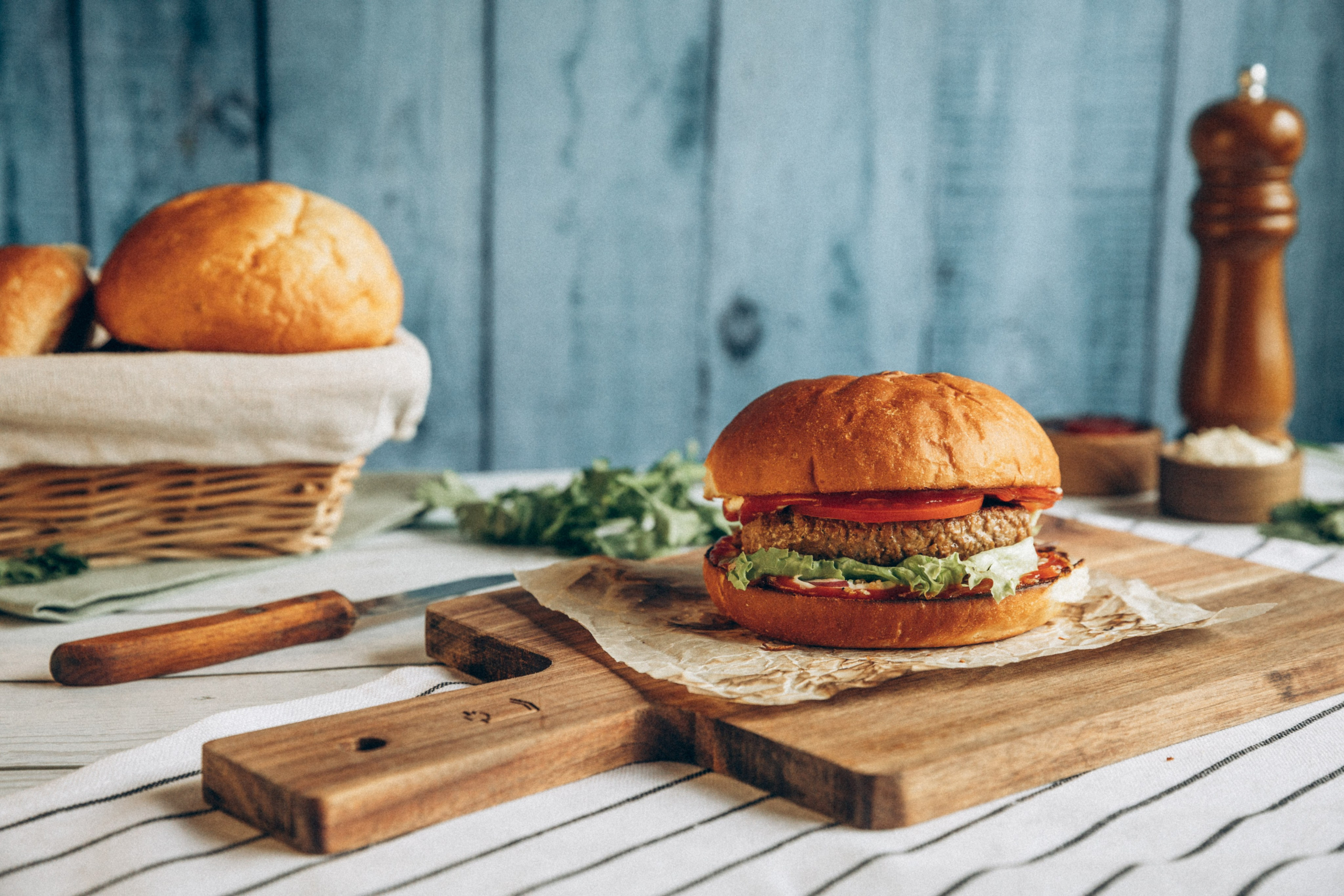 Фуд-фотография бургераво Владимире для ресторана Мачете