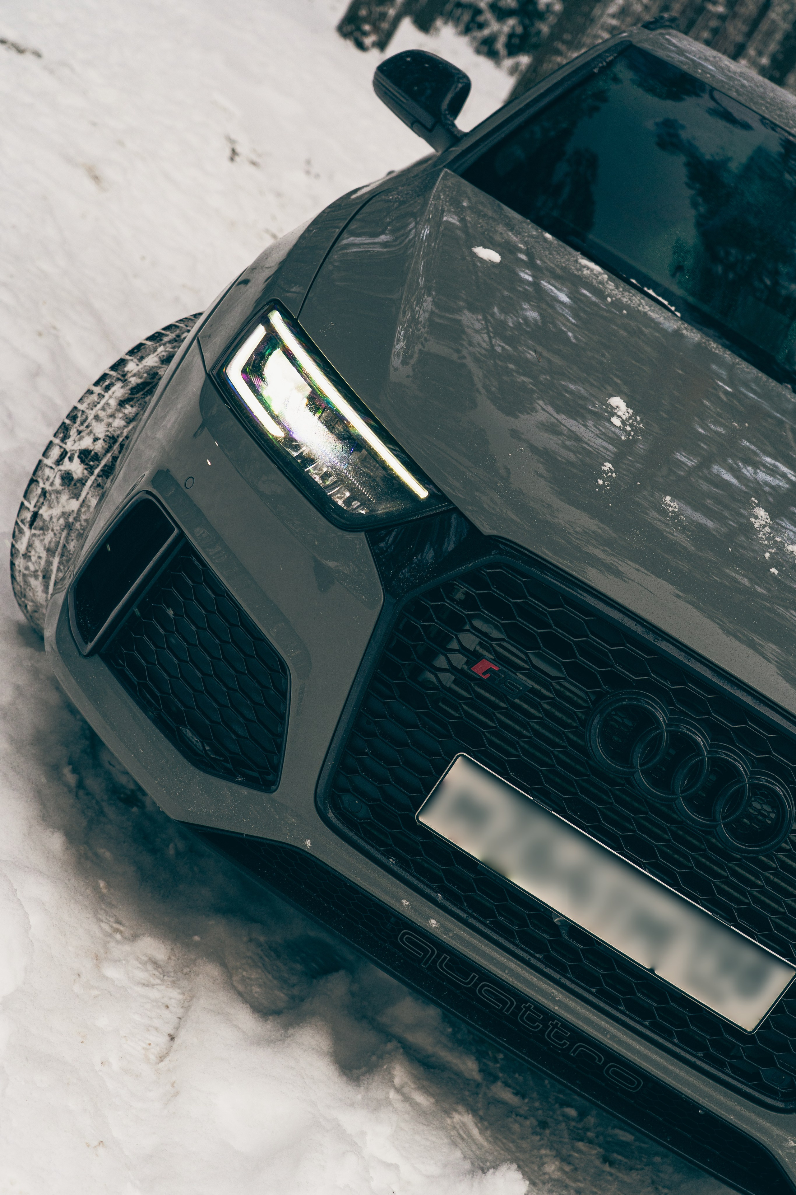 Audi Q3 Snow. Автомобильный фотограф в Санкт-Петербурге