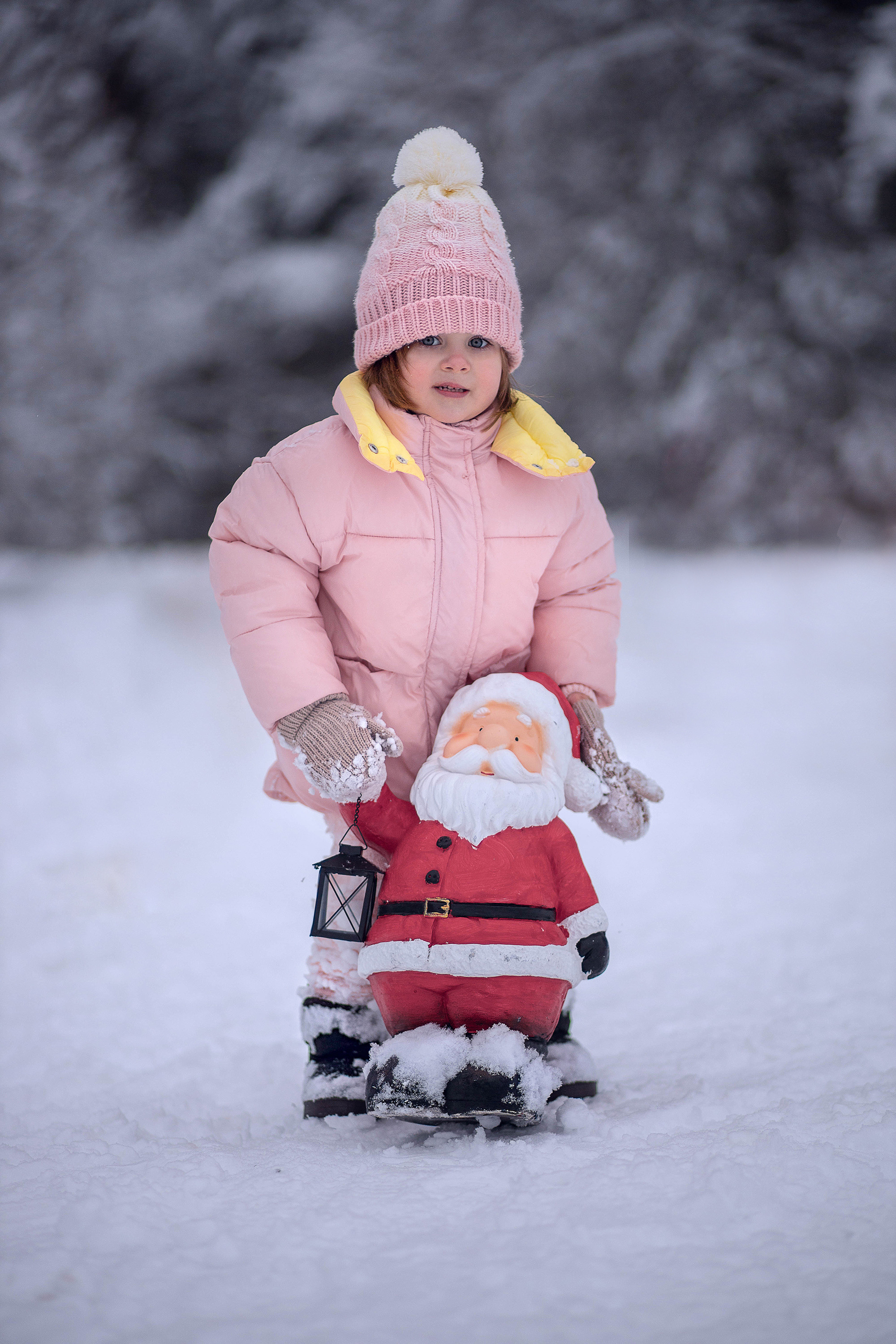 Зимняя съёмка в лесу для Олеси и её семьи. Детский и семейный фотограф в Твери Ольга Крестьянинова