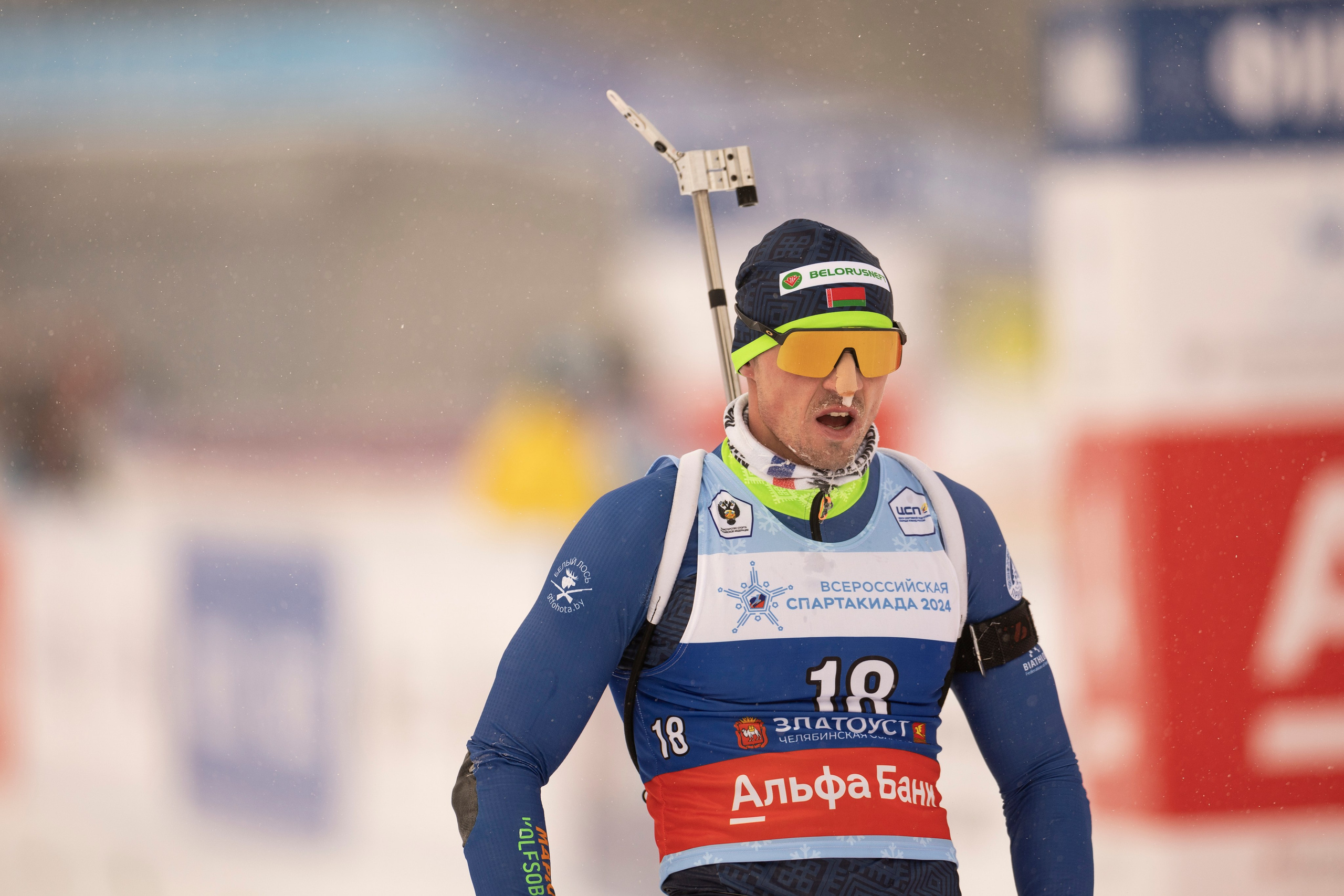 Всероссийская спартакиада по биатлону. Мужчины. Гонка преследования. Спортивный репортажный фотограф Казань Нафис Сиразетдинов