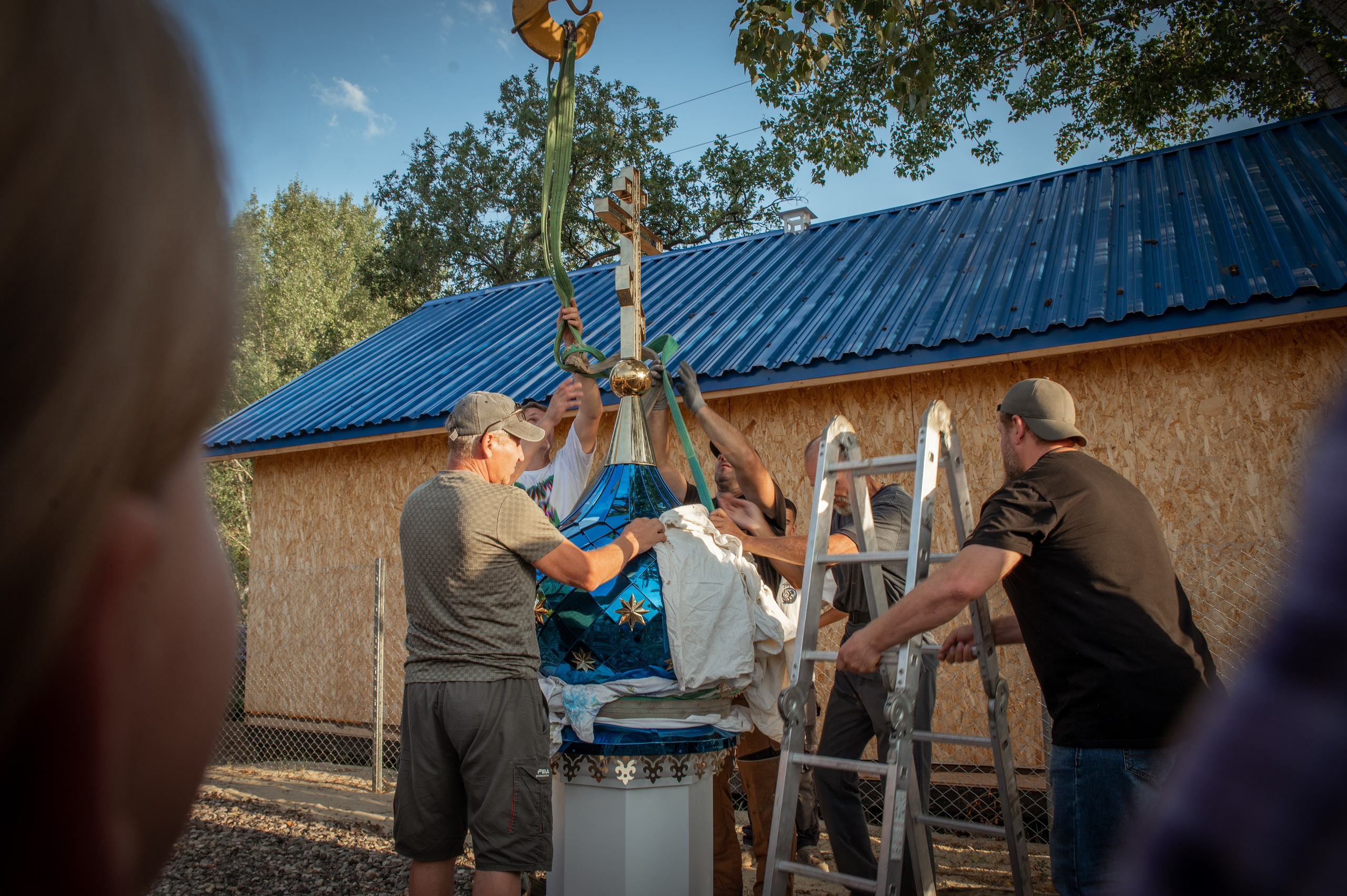 Освещение купола в храме Казанской иконы Божьей Матери х. Закутский. Церковный, семейный и репортажный фотограф Волгоград, Волжский