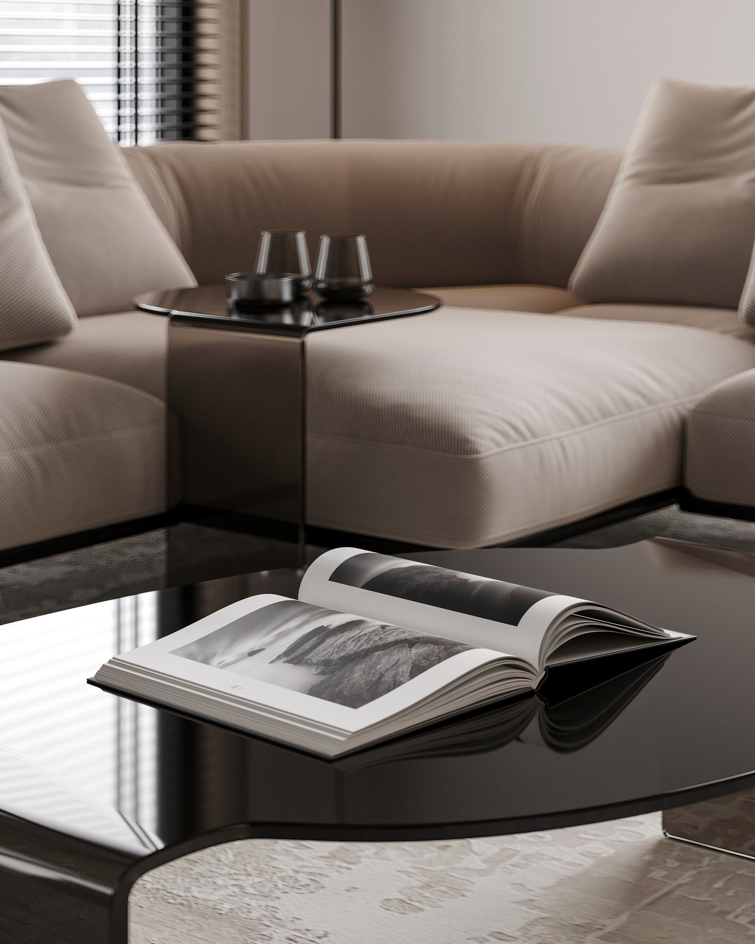 MONOCHROME | CONCEPTUAL PROJECT. Interior Visualization by Valerie Stetyukevich