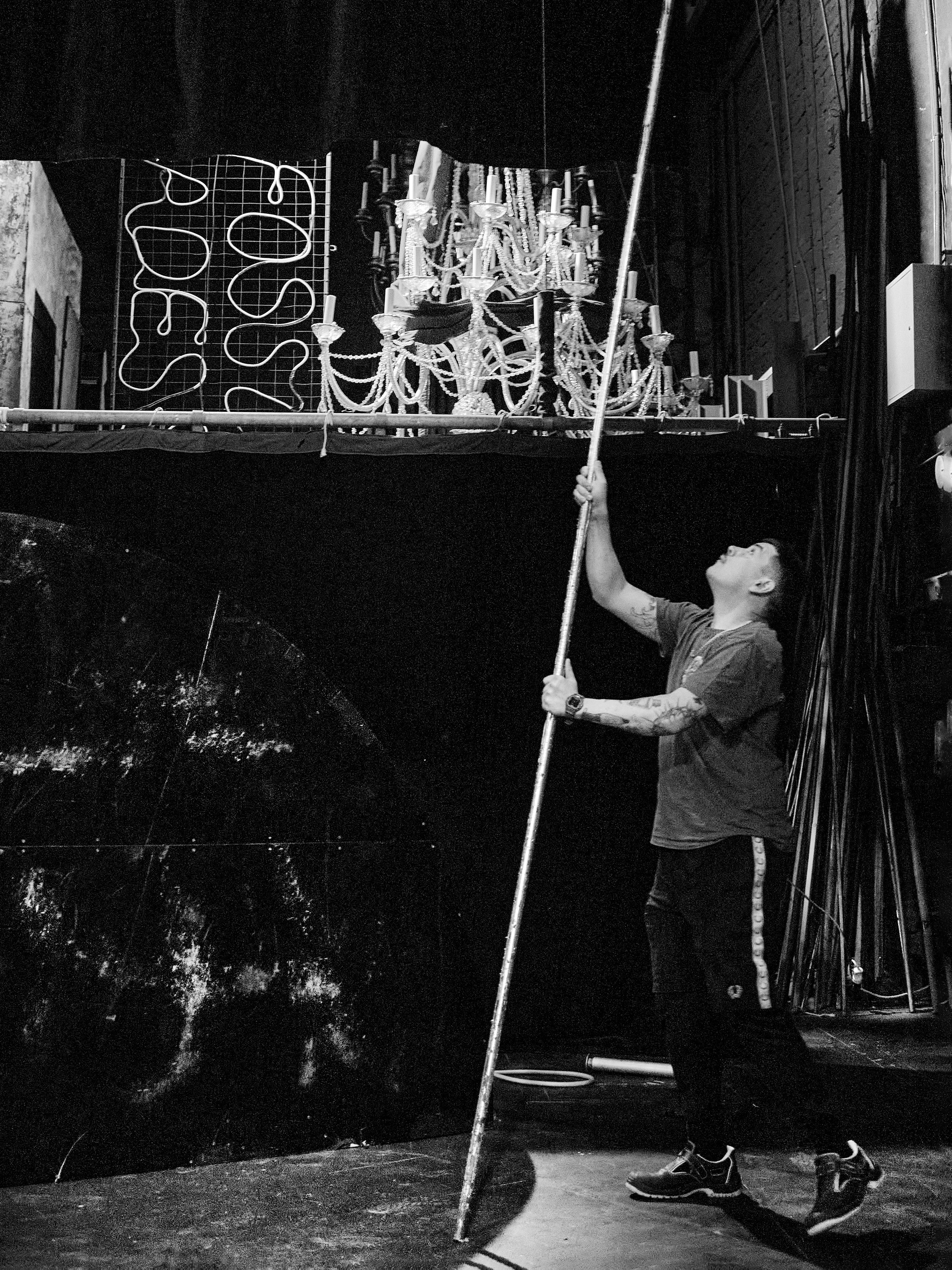 Монтаж спектакля Двойник. Фотограф Юлия Маринина