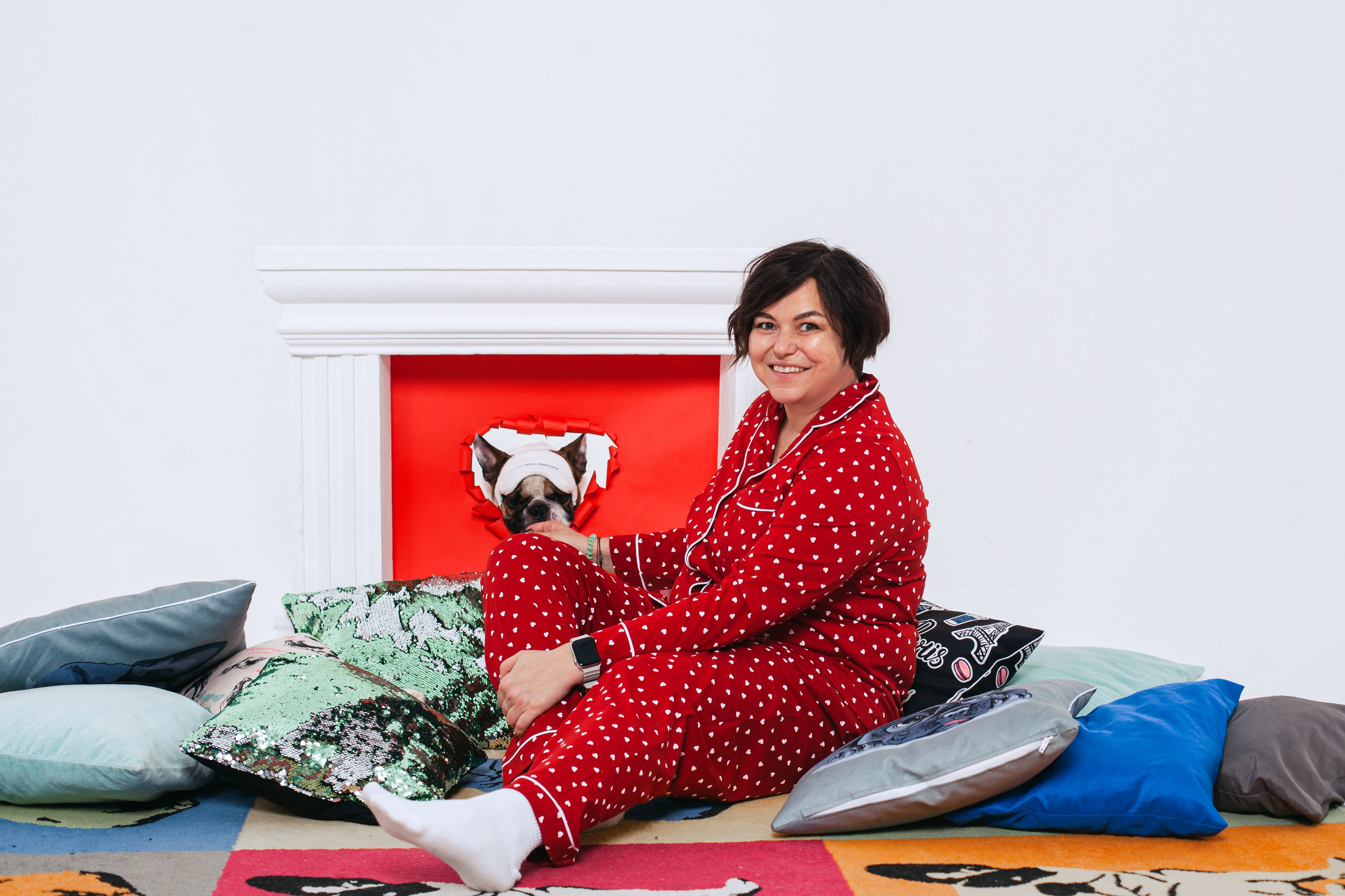 Пижамная вечеринка французских бульдогов и их хозяев. Фотограф-анималист Татьяна Степанова