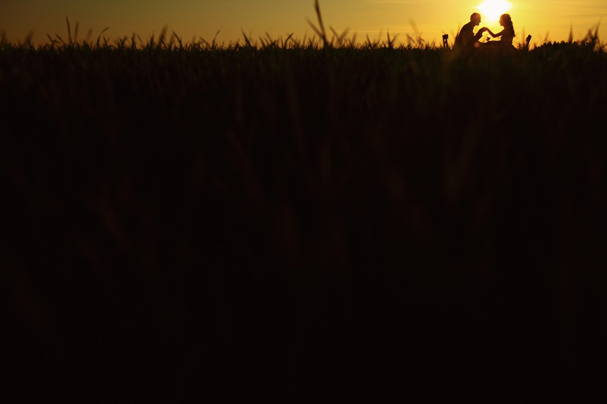 Душевная фотосессия пары в поле. Свадебный и репортажный фотограф в Ярославле и Санкт-Петербурге Роман Микрюков