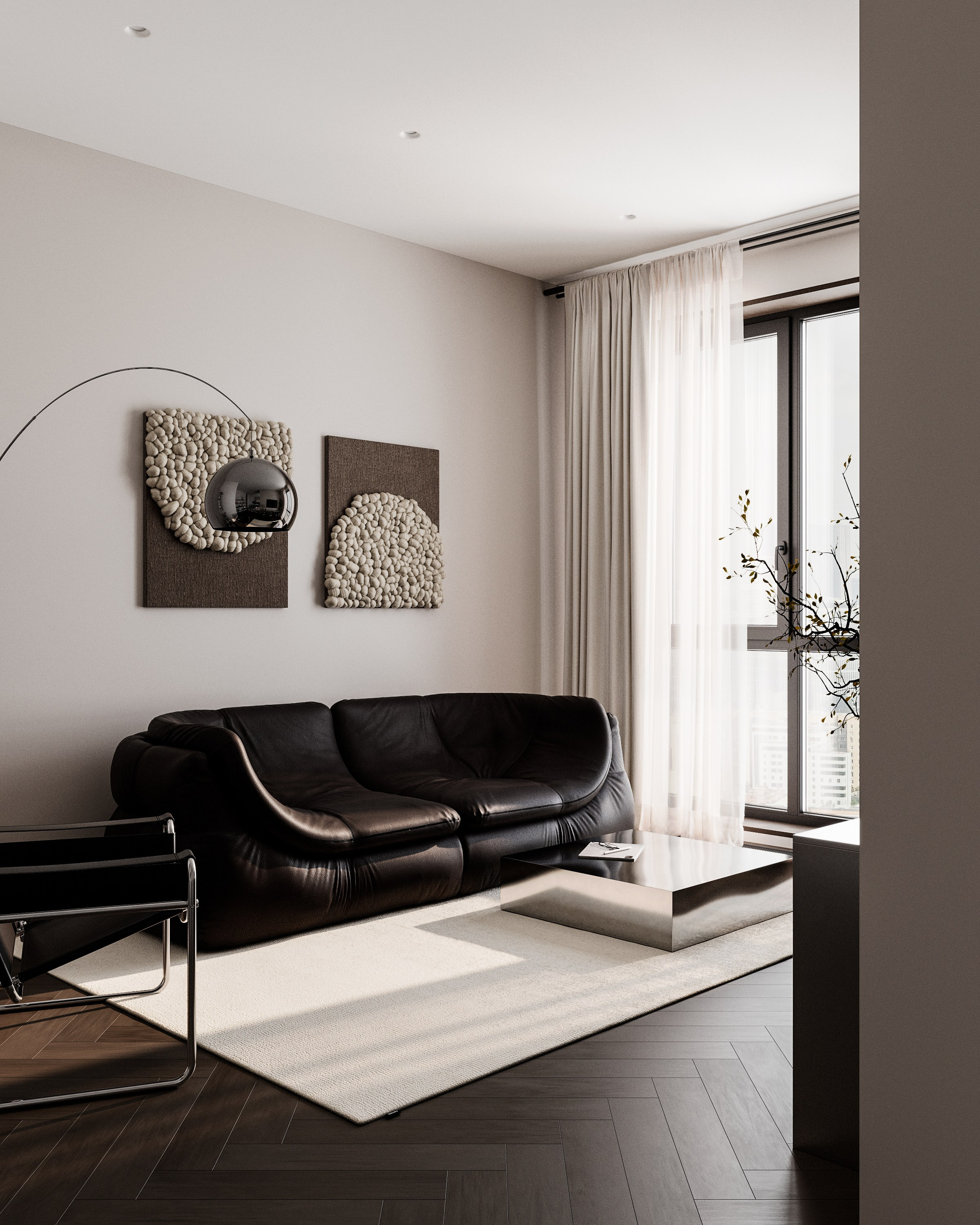 Metal & Leather. 3D визуализация интерьеров — Ирина