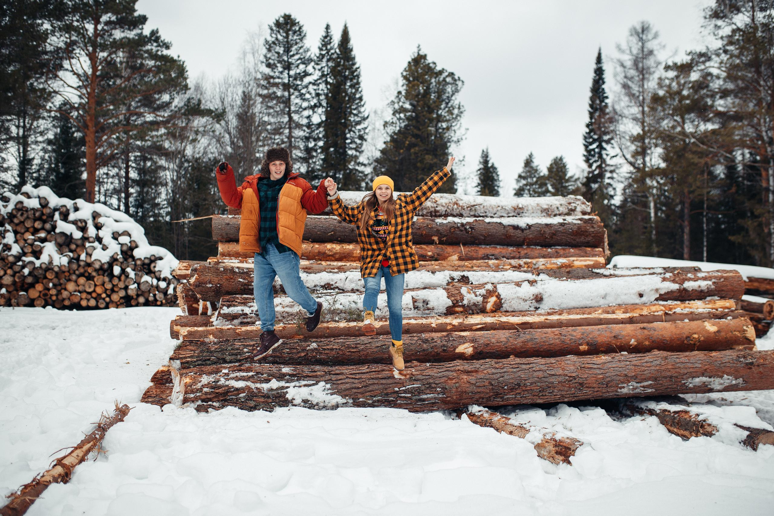 Зимний лес. Семейный фотограф в Москве. Дарья Долгих