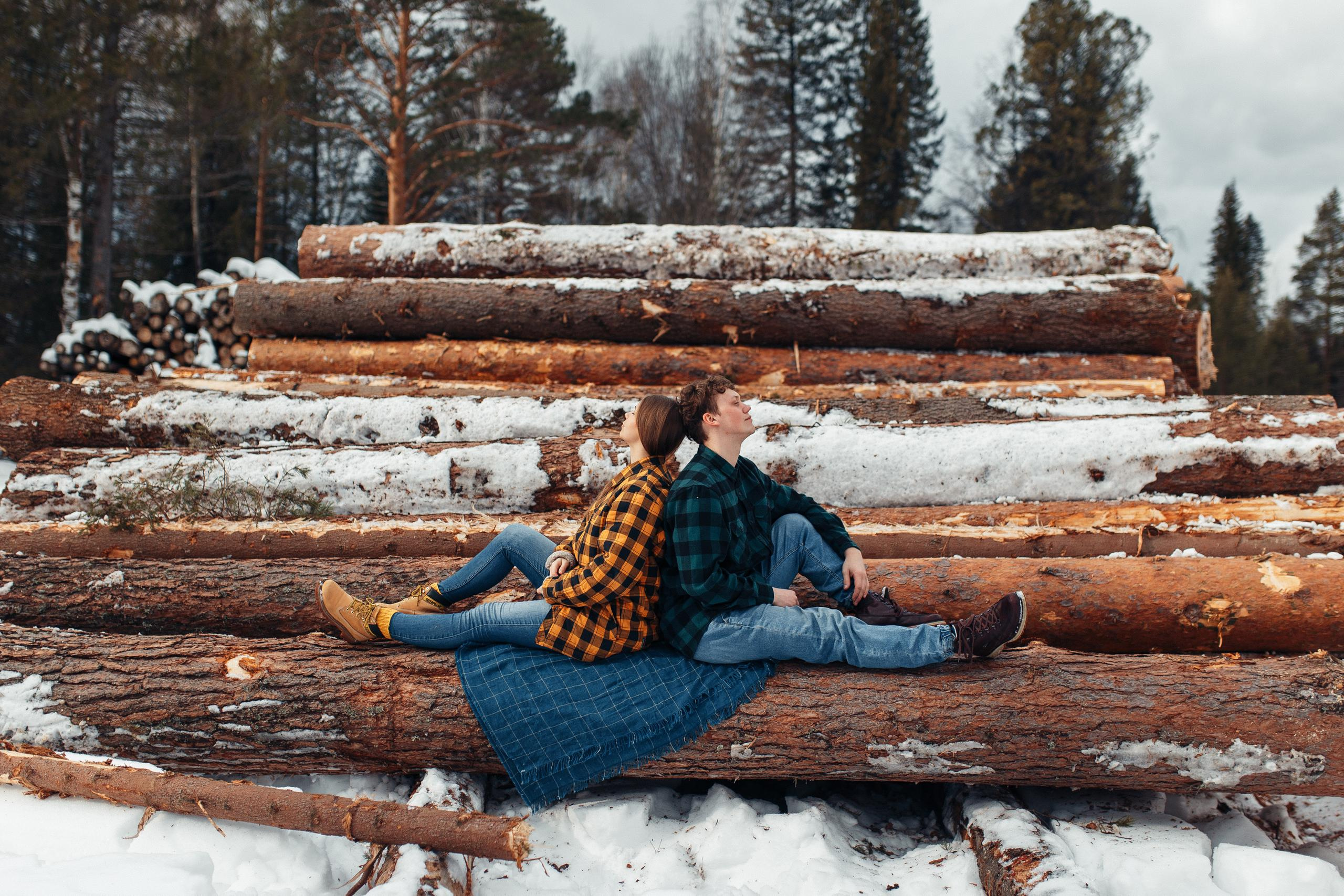 Зимний лес. Семейный фотограф в Москве. Дарья Долгих