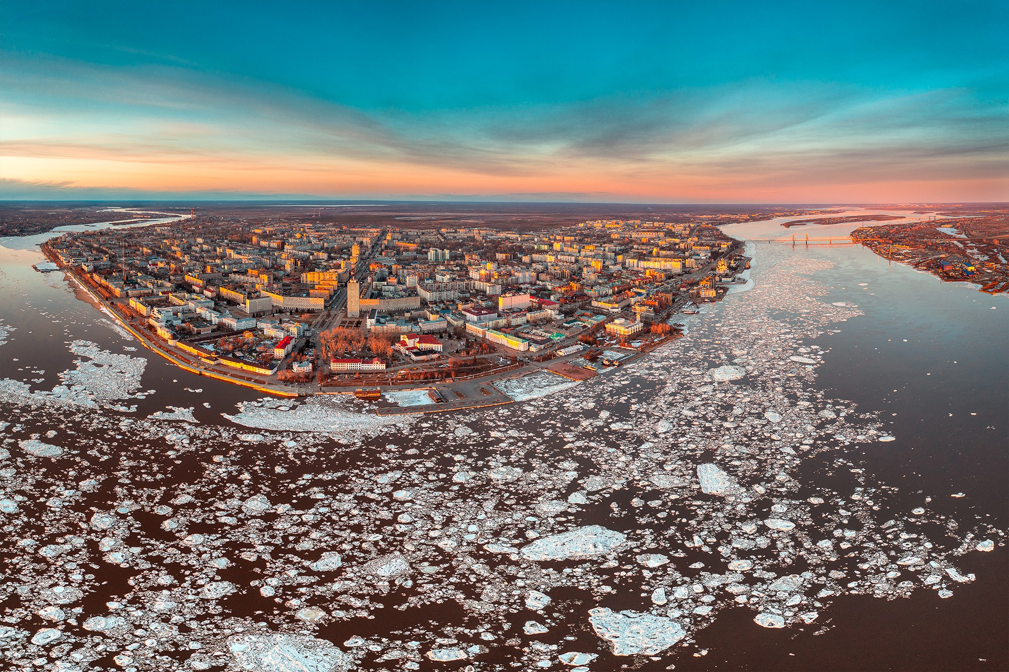 Город. Аэросъемка в Архангельске, Александр Ермолин