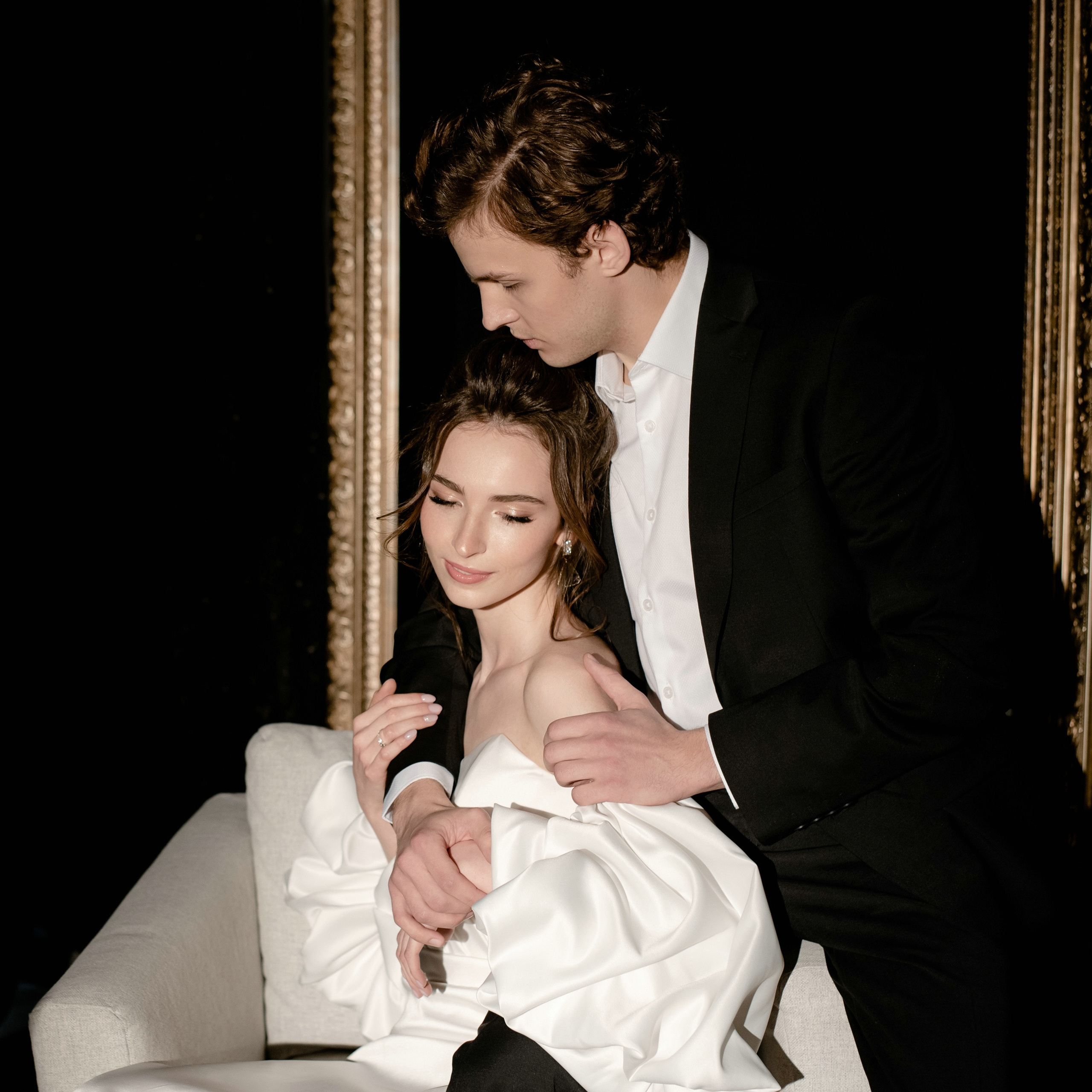 Стильная студийная фотосессия свадьбы. Свадебный и семейный фотограф в Москве Светлана Зоткина