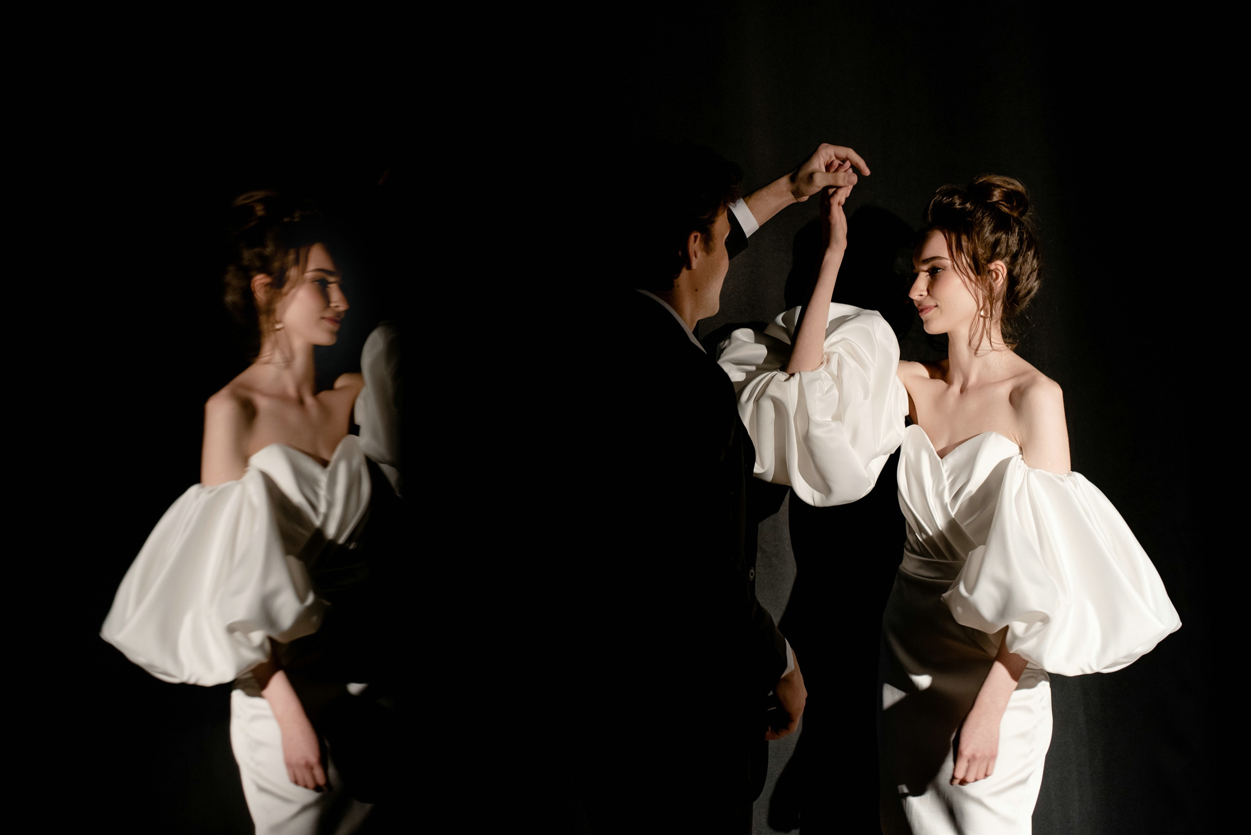 Стильная студийная фотосессия свадьбы. Свадебный и семейный фотограф в Москве Светлана Зоткина