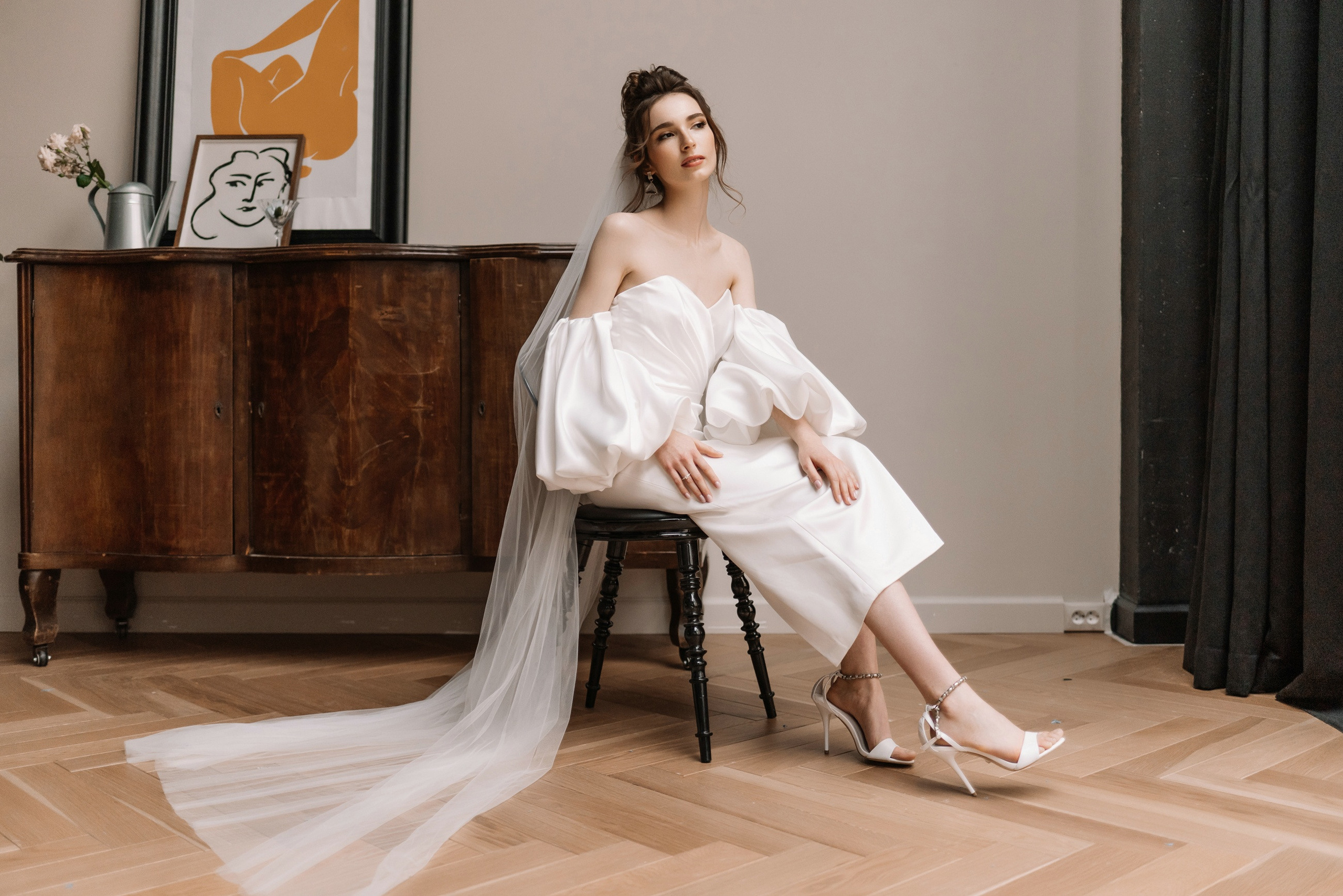 Стильная студийная фотосессия свадьбы. Свадебный и семейный фотограф в Москве Светлана Зоткина