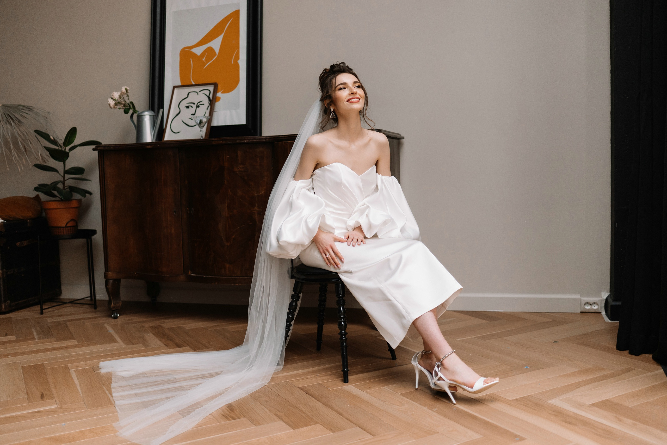 Стильная студийная фотосессия свадьбы. Свадебный и семейный фотограф в Москве Светлана Зоткина