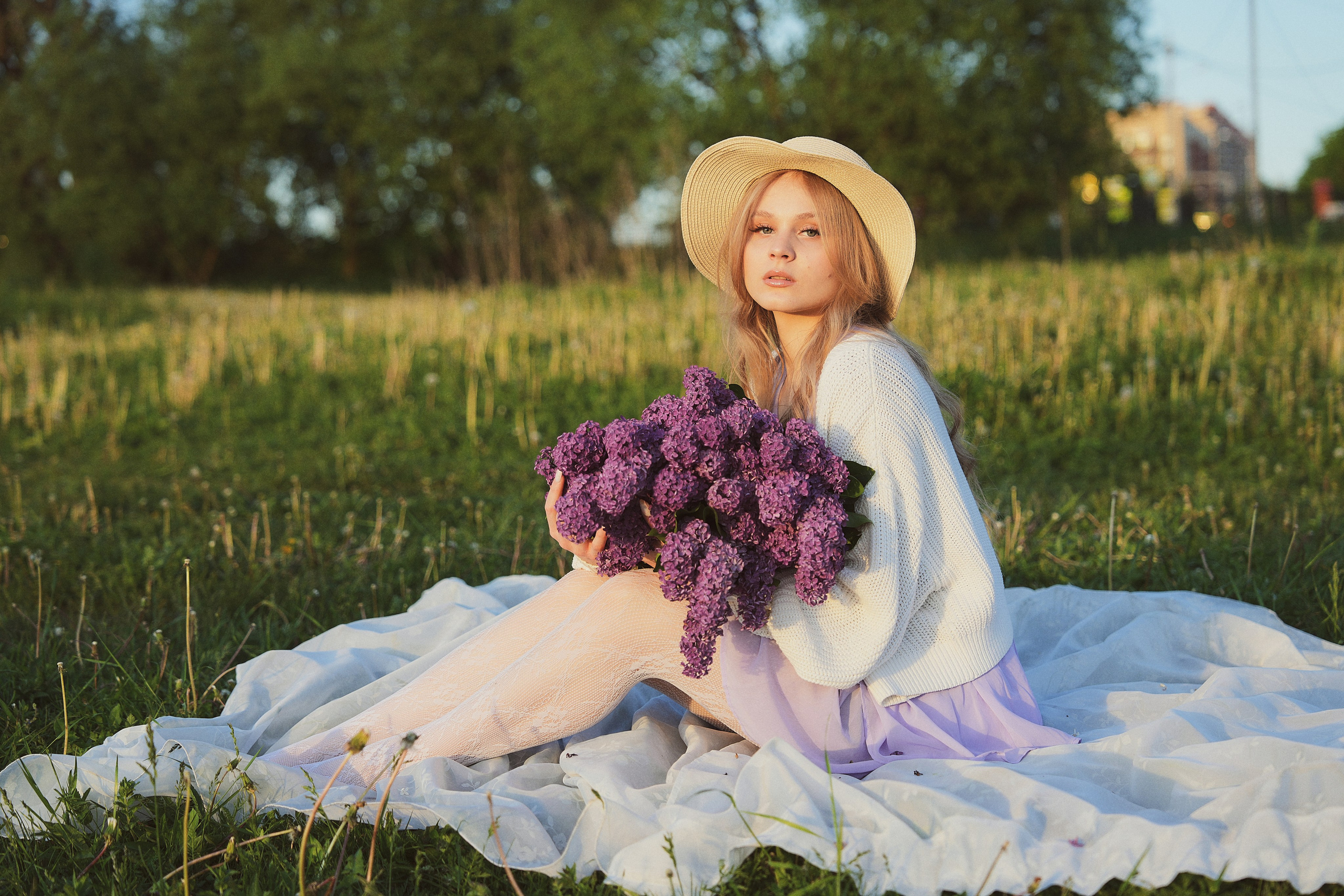 Съемка Кати в поле. Фотограф Светлана Боровикова в Домодедове
