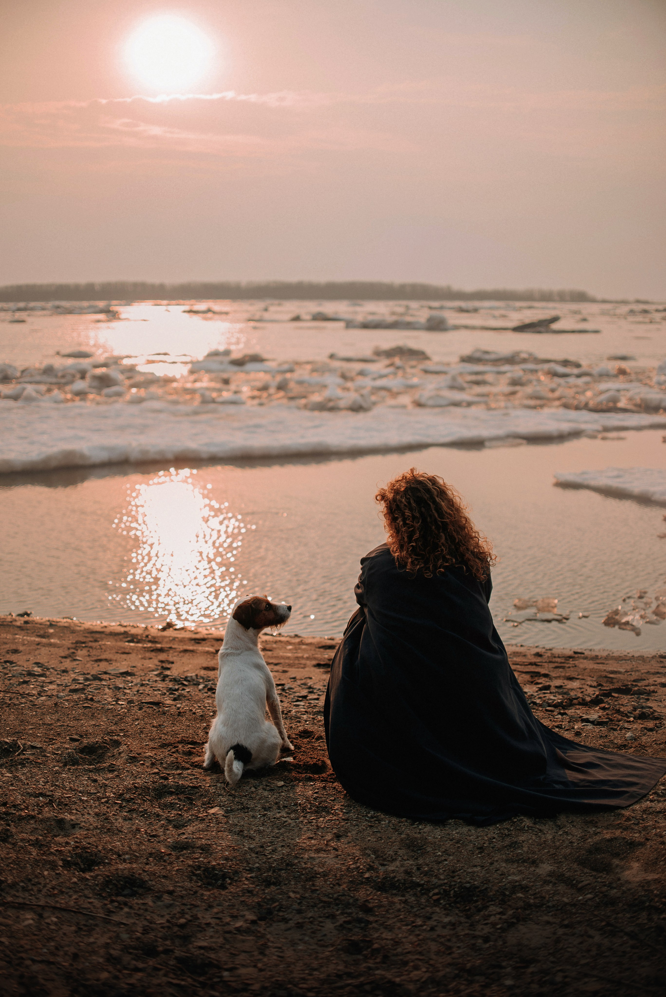 Прогулка: Ира и Гром весной. Портфолио