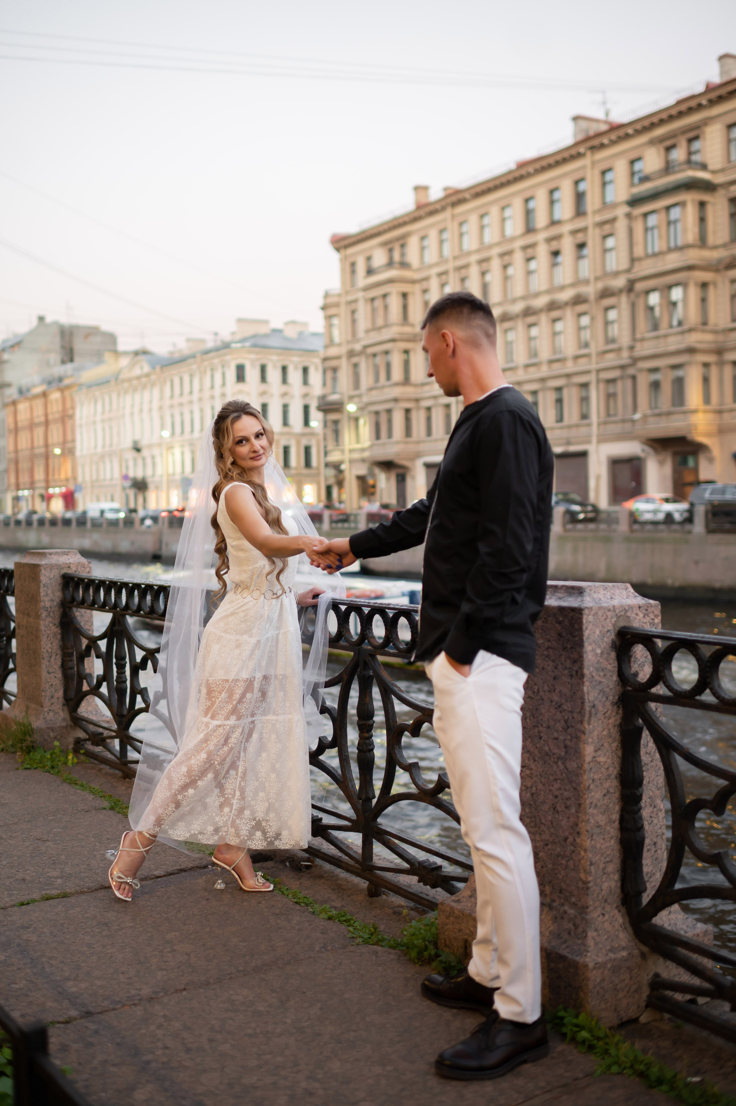 Екатерина и Андрей (свадебная фотосессия в вечернем Петербурге). Портретный, семейный и свадебный фотограф в Санкт-Петербурге и в Пушкине Ширяев Денис
