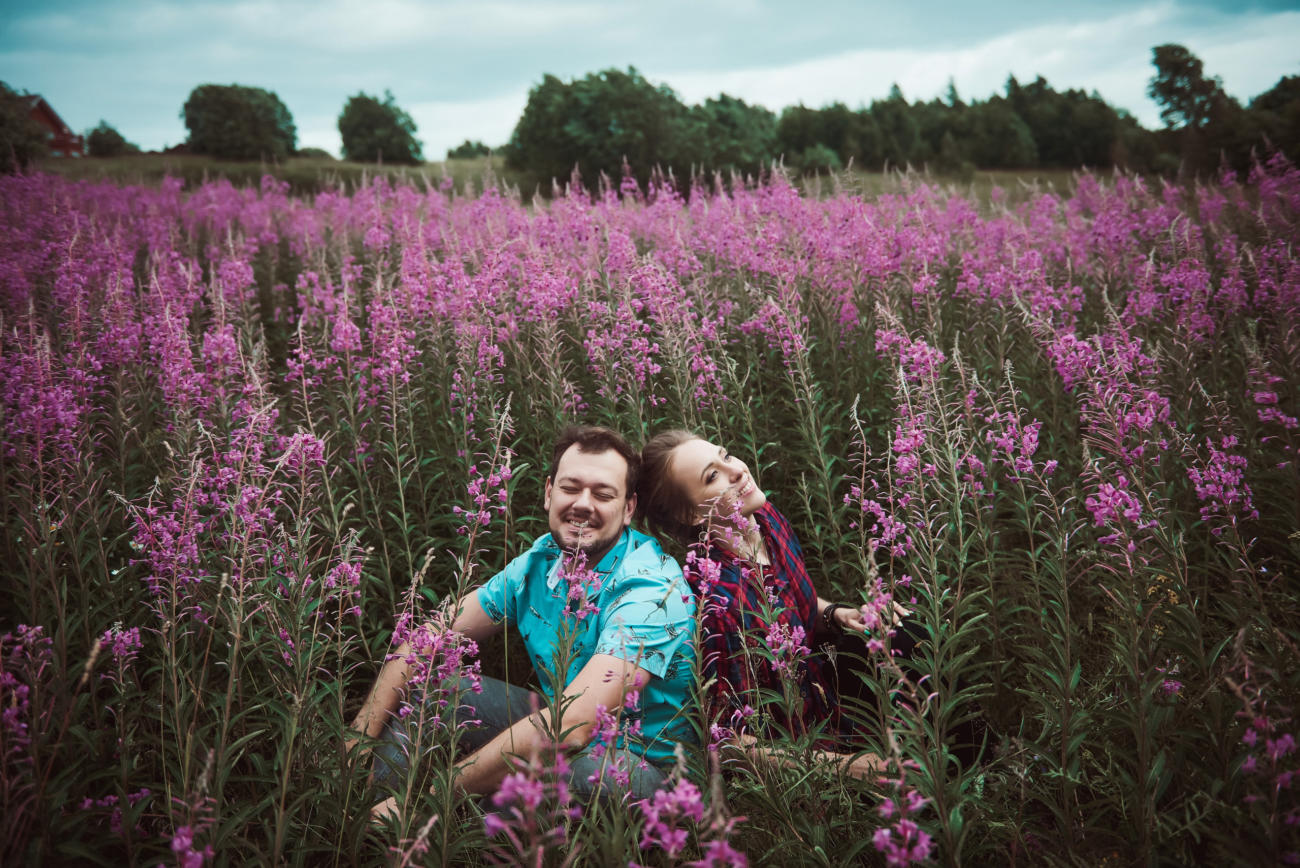 Александра и Вячеслав (фотосессия Love story на природе). Портретный, семейный и свадебный фотограф в Санкт-Петербурге и в Пушкине Ширяев Денис