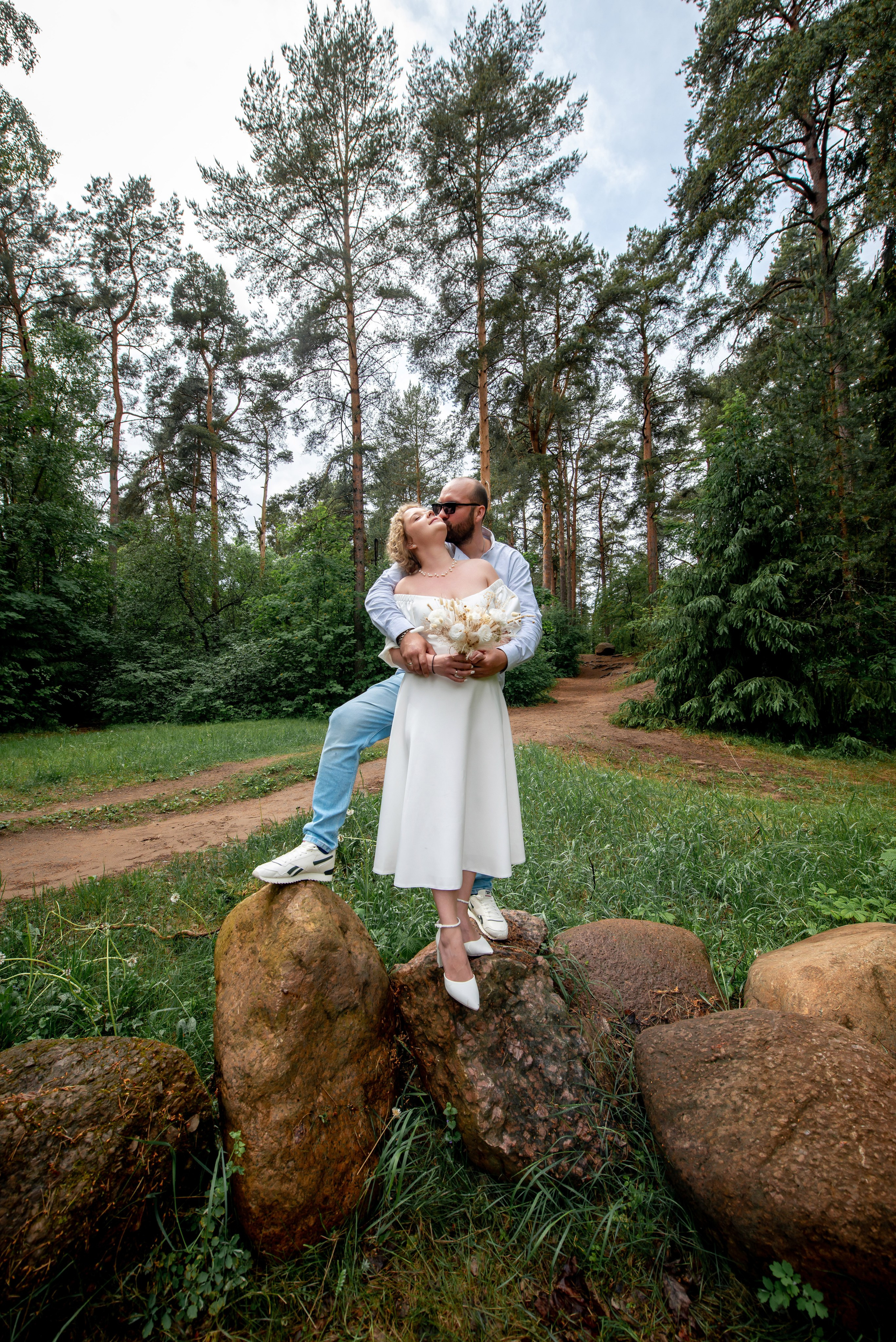 Станислав и Анастасия (нестандартная свадебная фотосессия в лесу и на Финском заливе). Портретный, семейный и свадебный фотограф в Санкт-Петербурге и в Пушкине Ширяев Денис