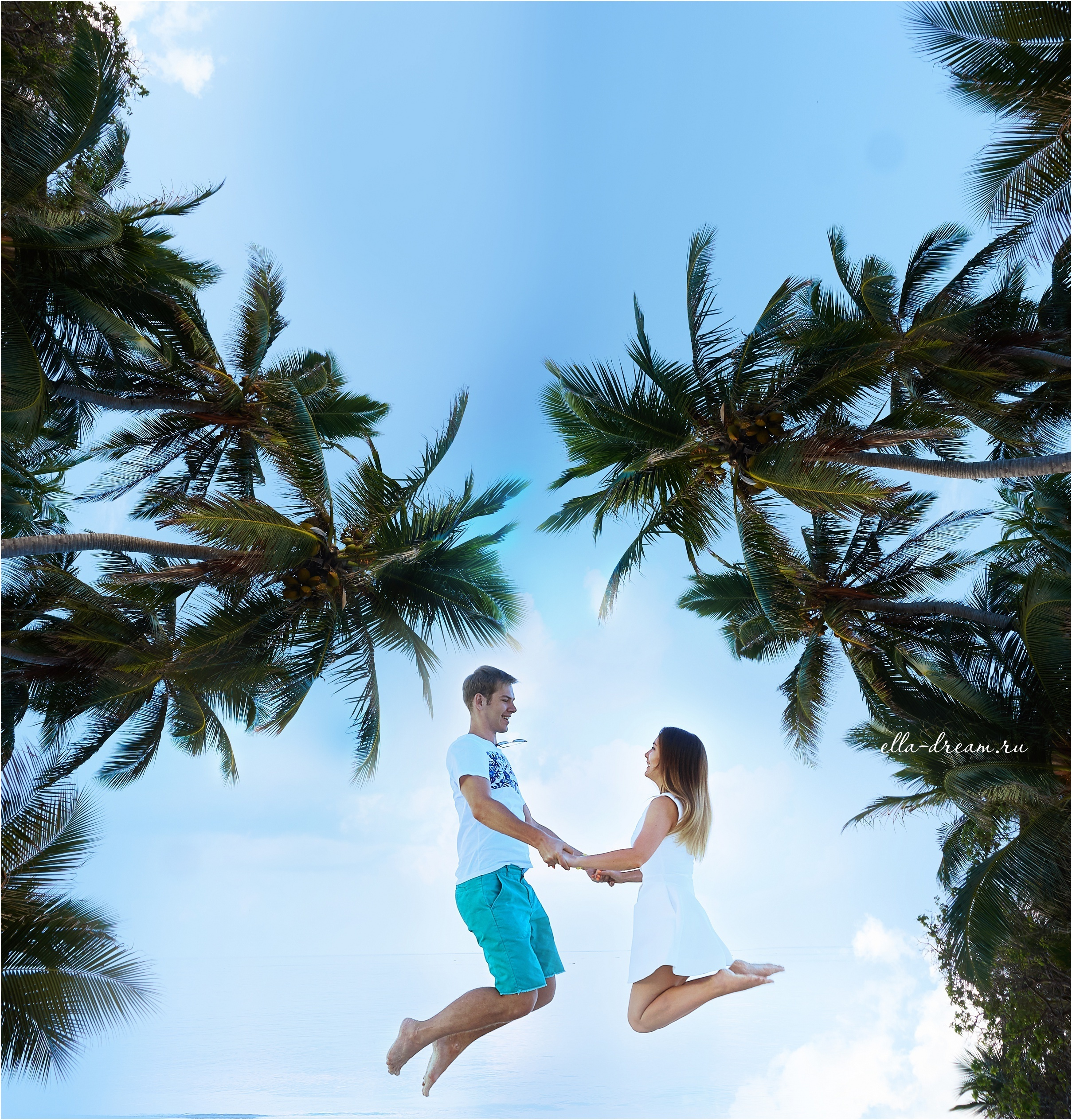 Фотосессия двух влюбленных на райских Мальдивских островах. Семейный и свадебный фотограф в Москве Пушкино Элеонора Янбухтина