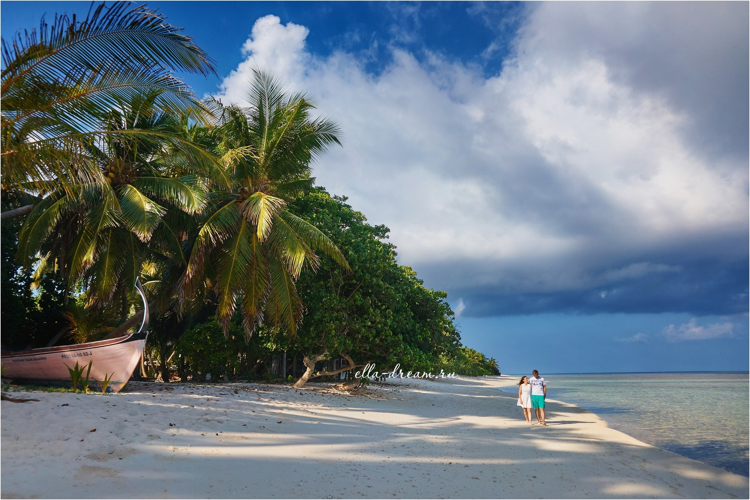 Фотосессия двух влюбленных на райских Мальдивских островах. Семейный и свадебный фотограф в Москве Пушкино Элеонора Янбухтина