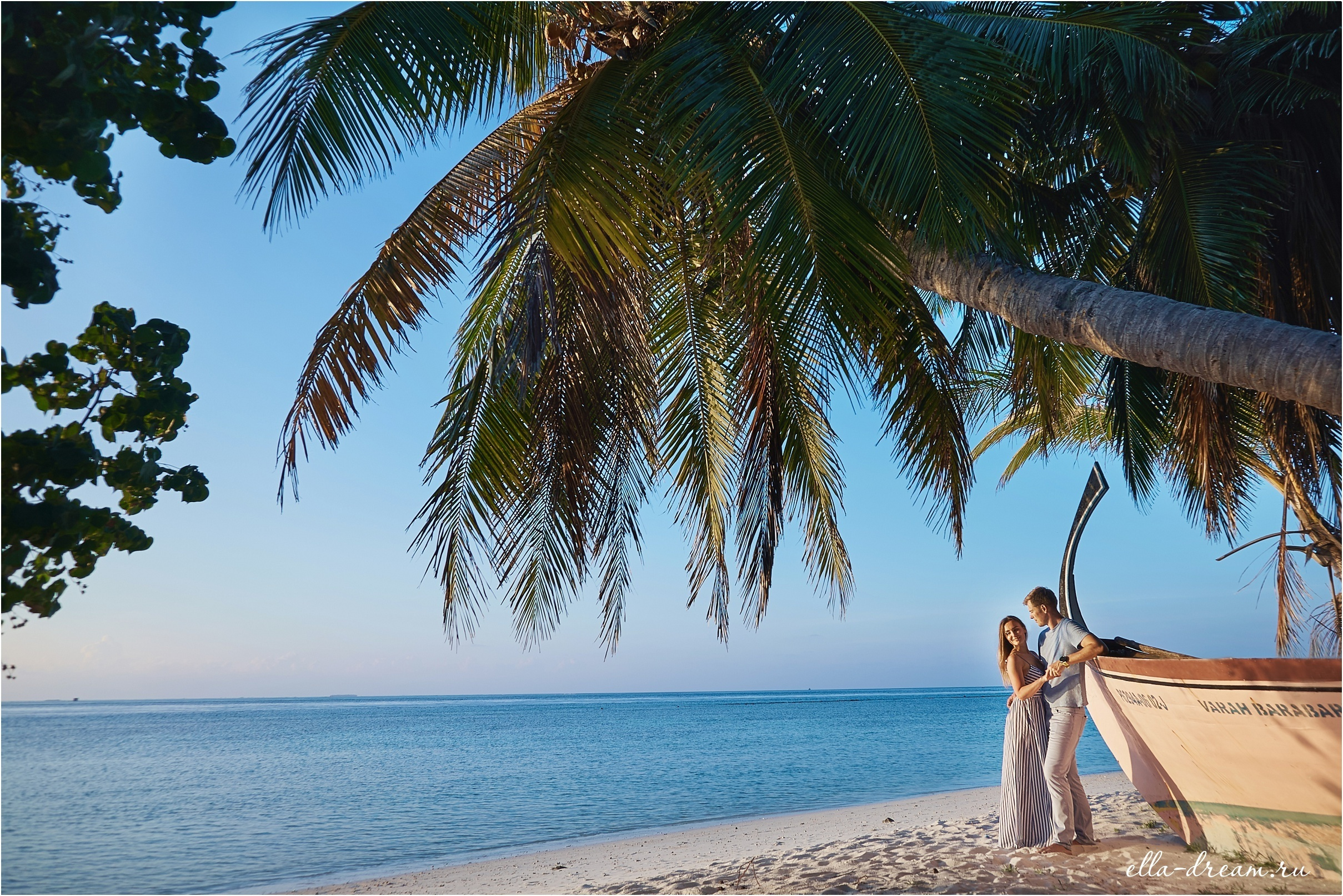 Фотосессия двух влюбленных на райских Мальдивских островах. Семейный и свадебный фотограф в Москве Пушкино Элеонора Янбухтина