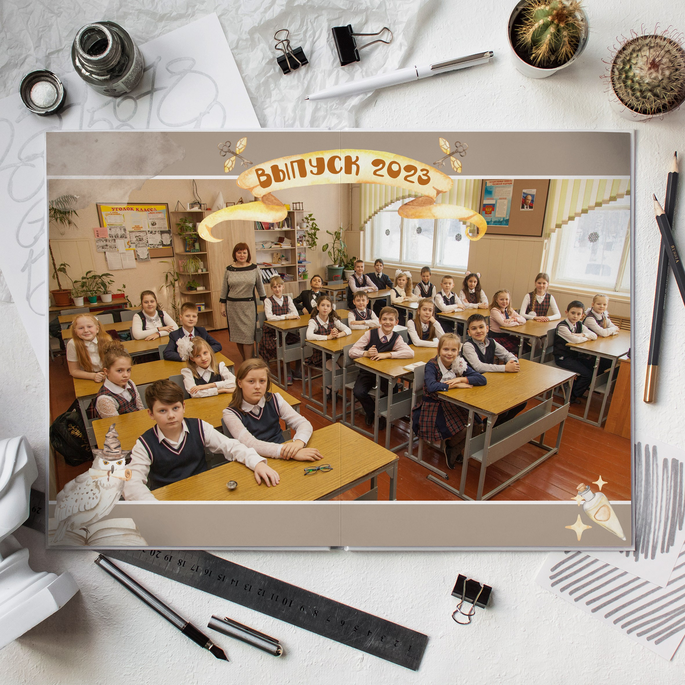 Выпускной альбом для начальной школы 5 разворотов. Семейный, школьный фотограф в Нижнем Новгороде Елена Сентюрева