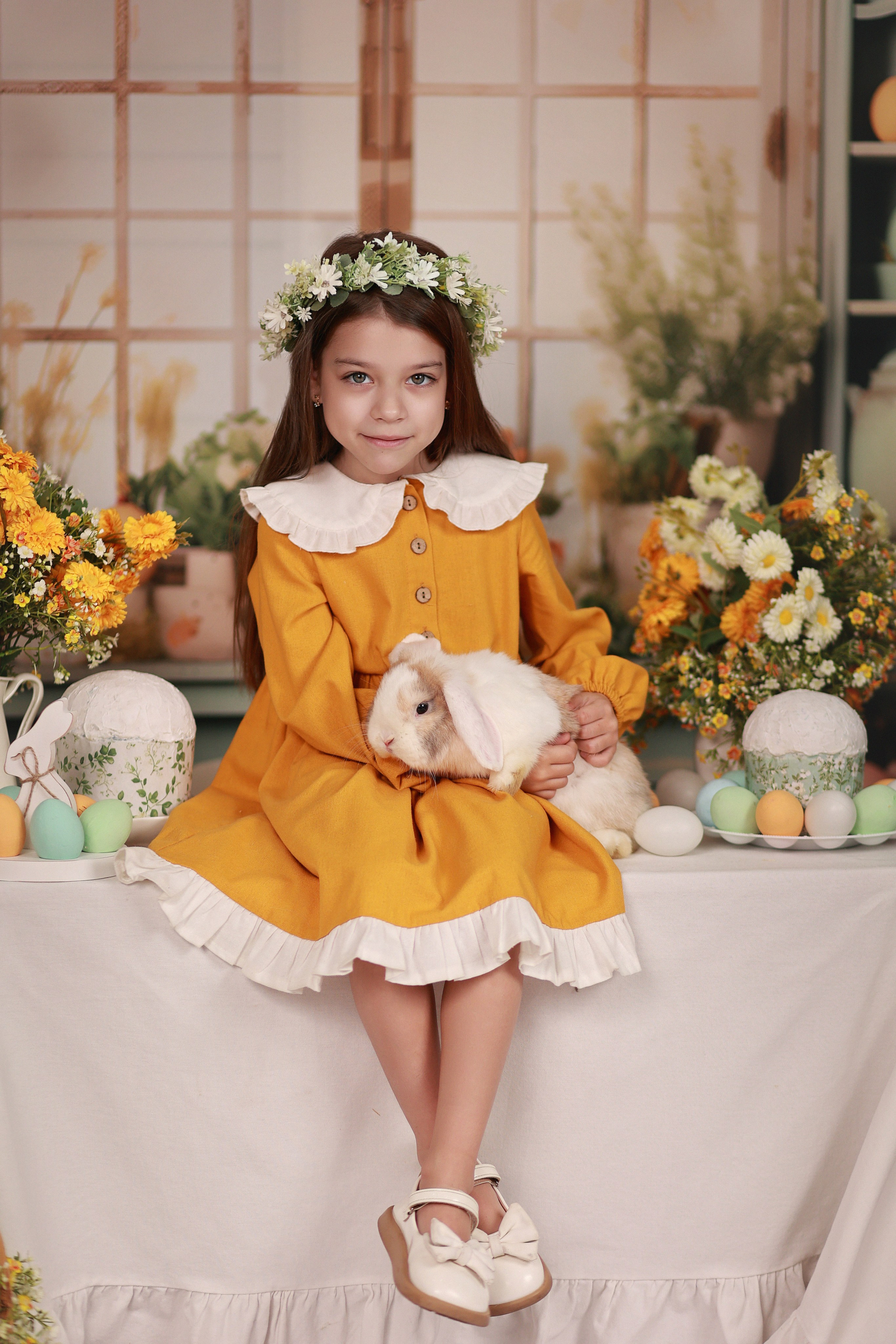 Фотопроект с козочкой и кроликами. Детский семейный фотограф Краснодар