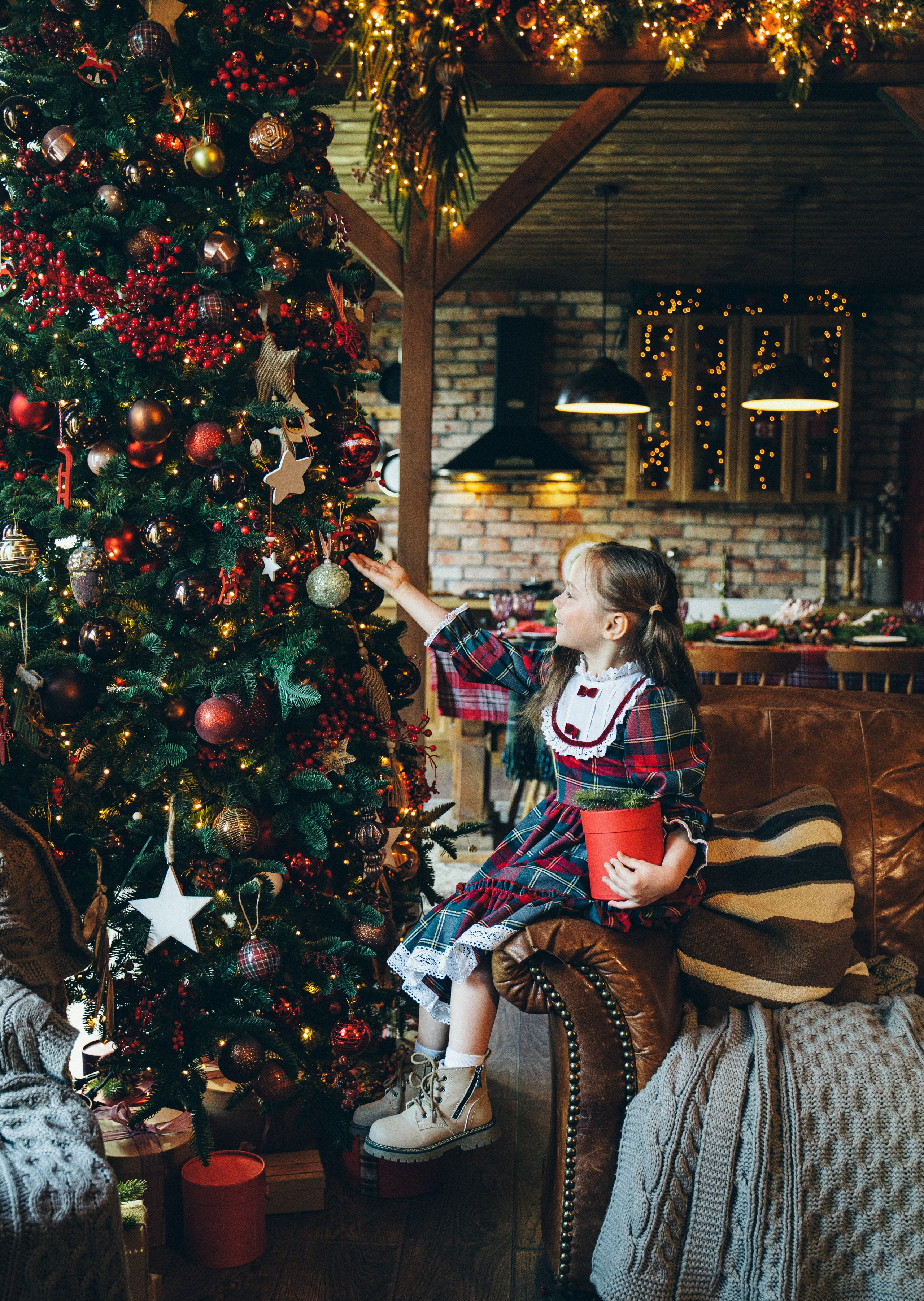 Новогодняя фотосессия в студии. Свадебный, семейный, детский, женский фотограф в Москве Дина Мажейка