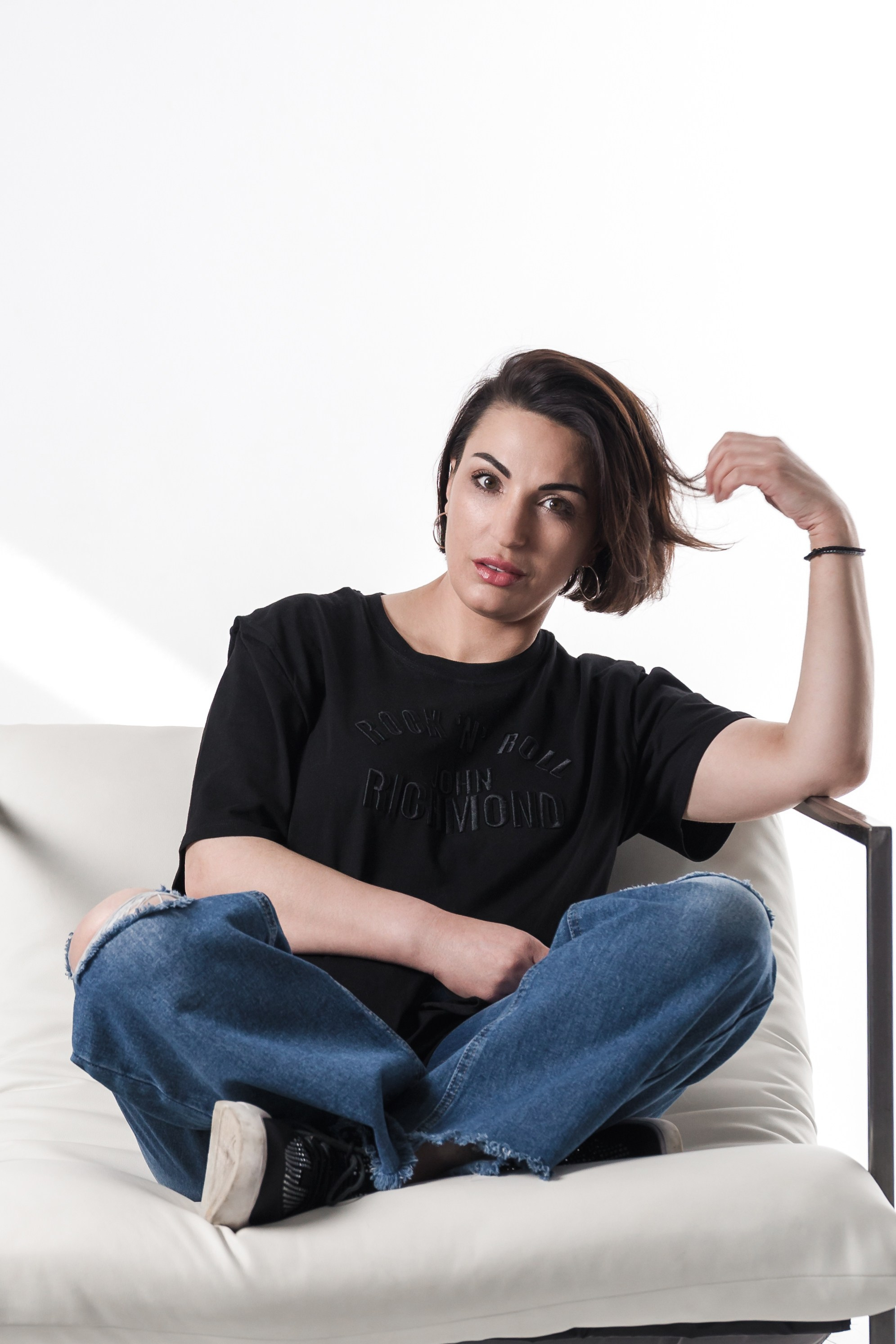 Мама и сын_циклорама. Фотограф Воронеж, Новая Усмань Мария Бублик