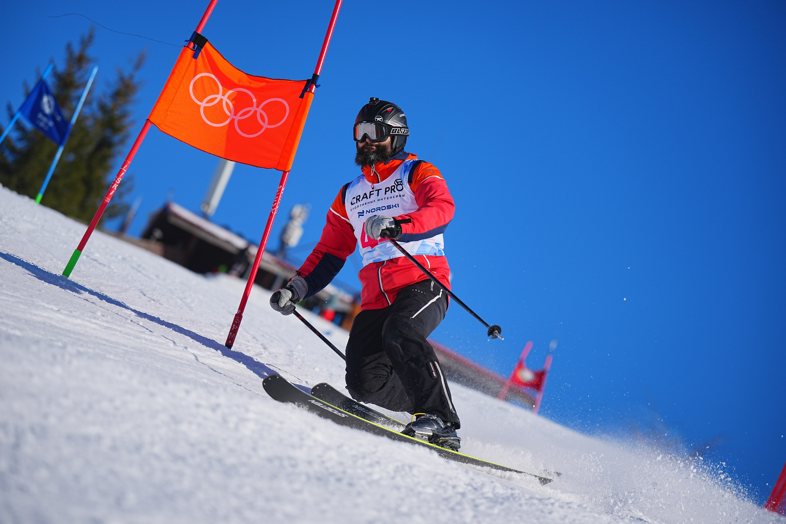 Шуколово. Открытое Первенство МФТИ по горным лыжам. GS, Telemark, 2024. Фотограф Студитский Евгений