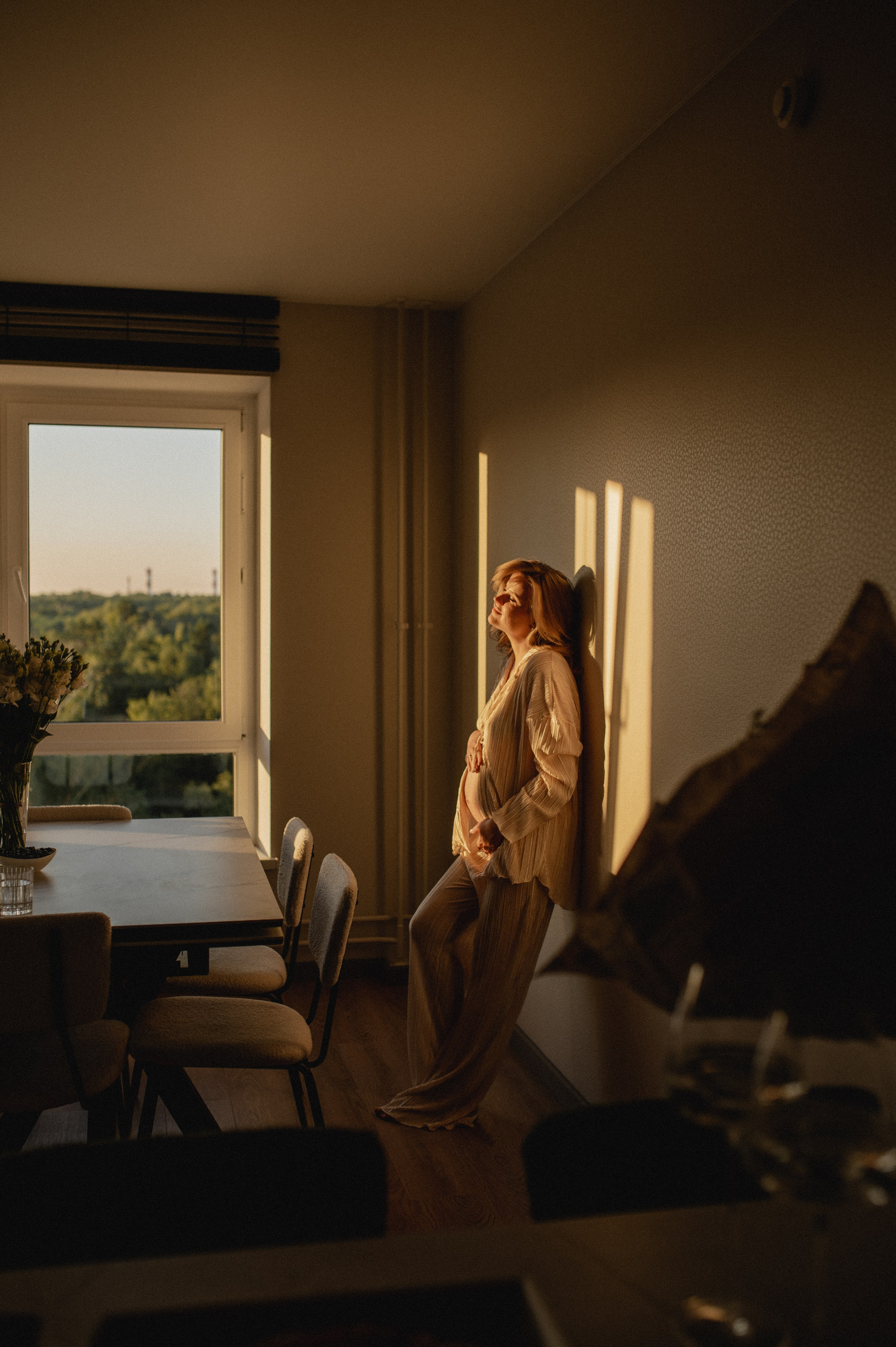 Домашняя фотосессия беременности. Семейная фотосессия Бутово Москва фотограф Алина Морщагина