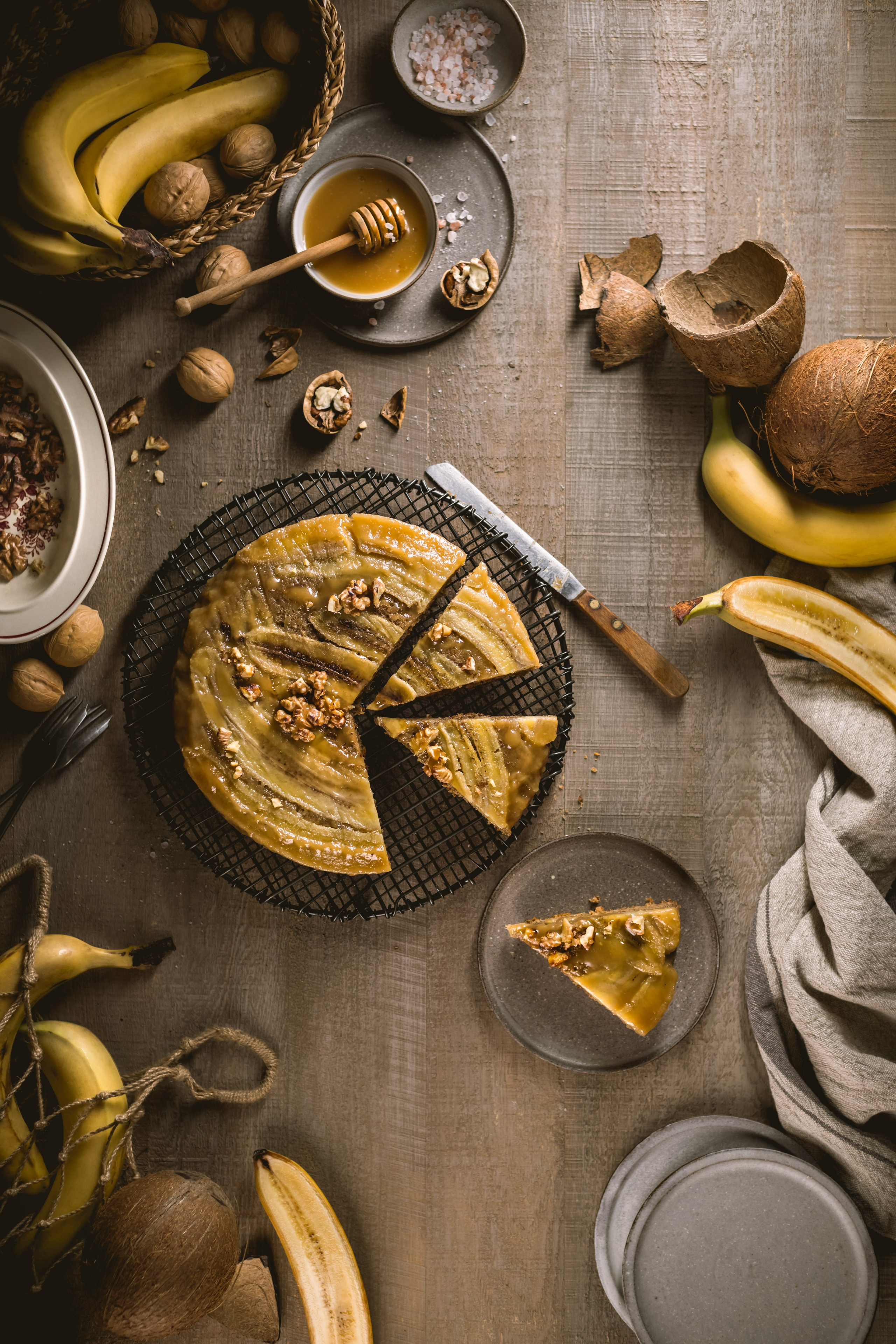 Банановый пай. Foodie Stories (гастрономические истории) рекламная фуд-фотосъёмка, Москва