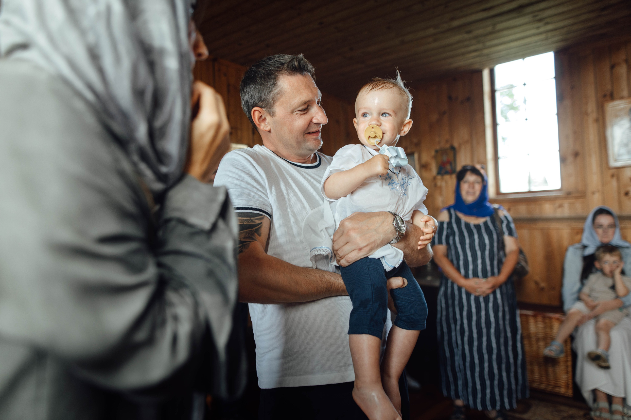 Крещение Тимофея, д. Киевец, храм Святой Троицы, август 2025