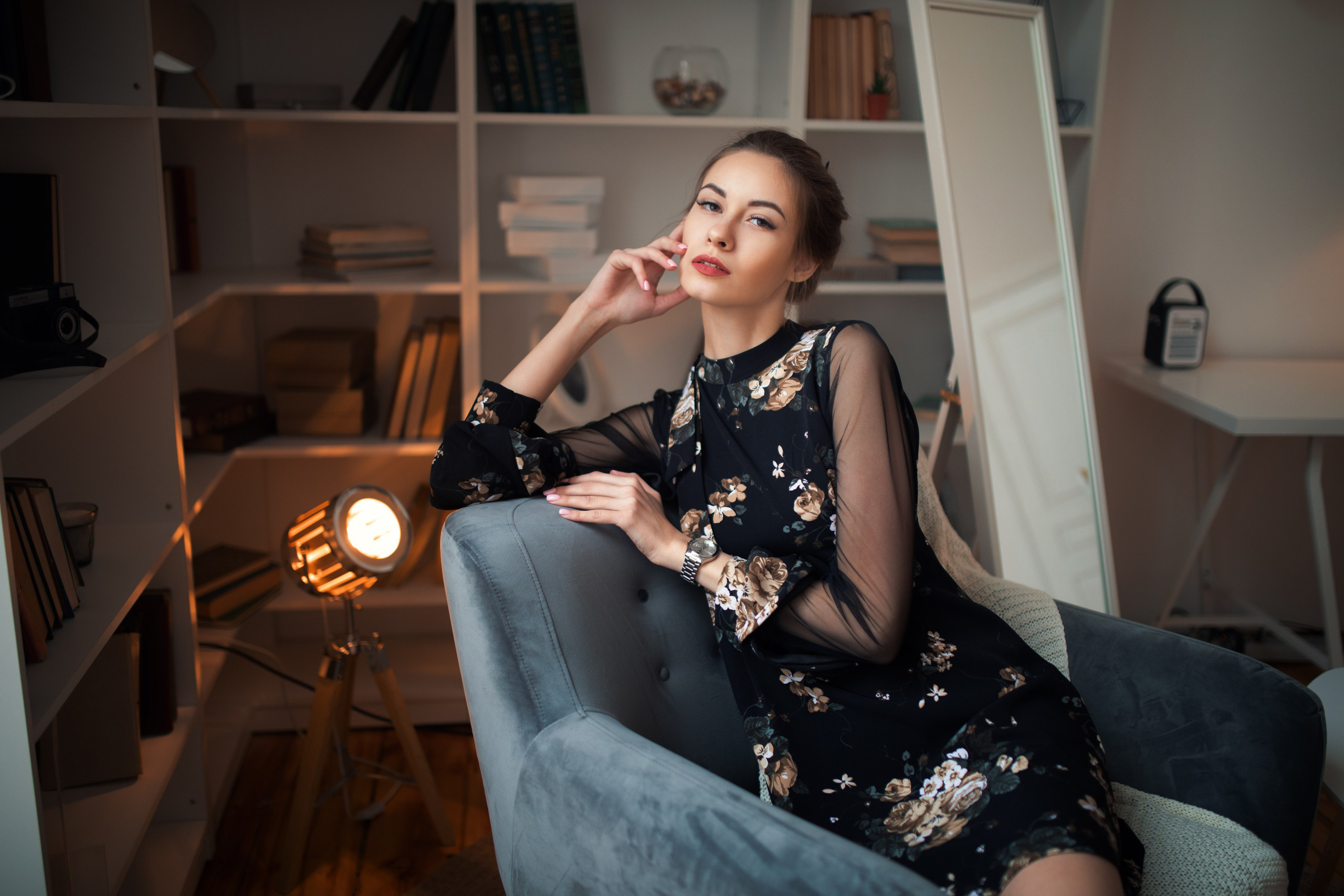 Фотосет с Ольгой в интерьерной студии для «себя»