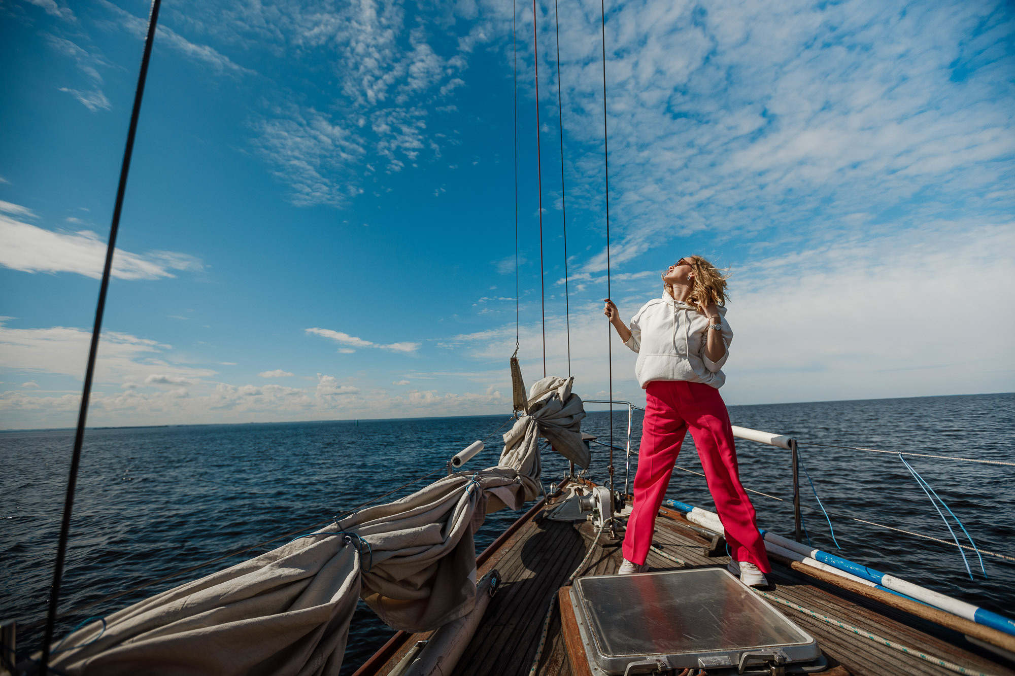 Прогулки на яхте в акватории Финского залива. Портретный и свадебный фотограф в Санкт-Петербурге Ольга Филиппова