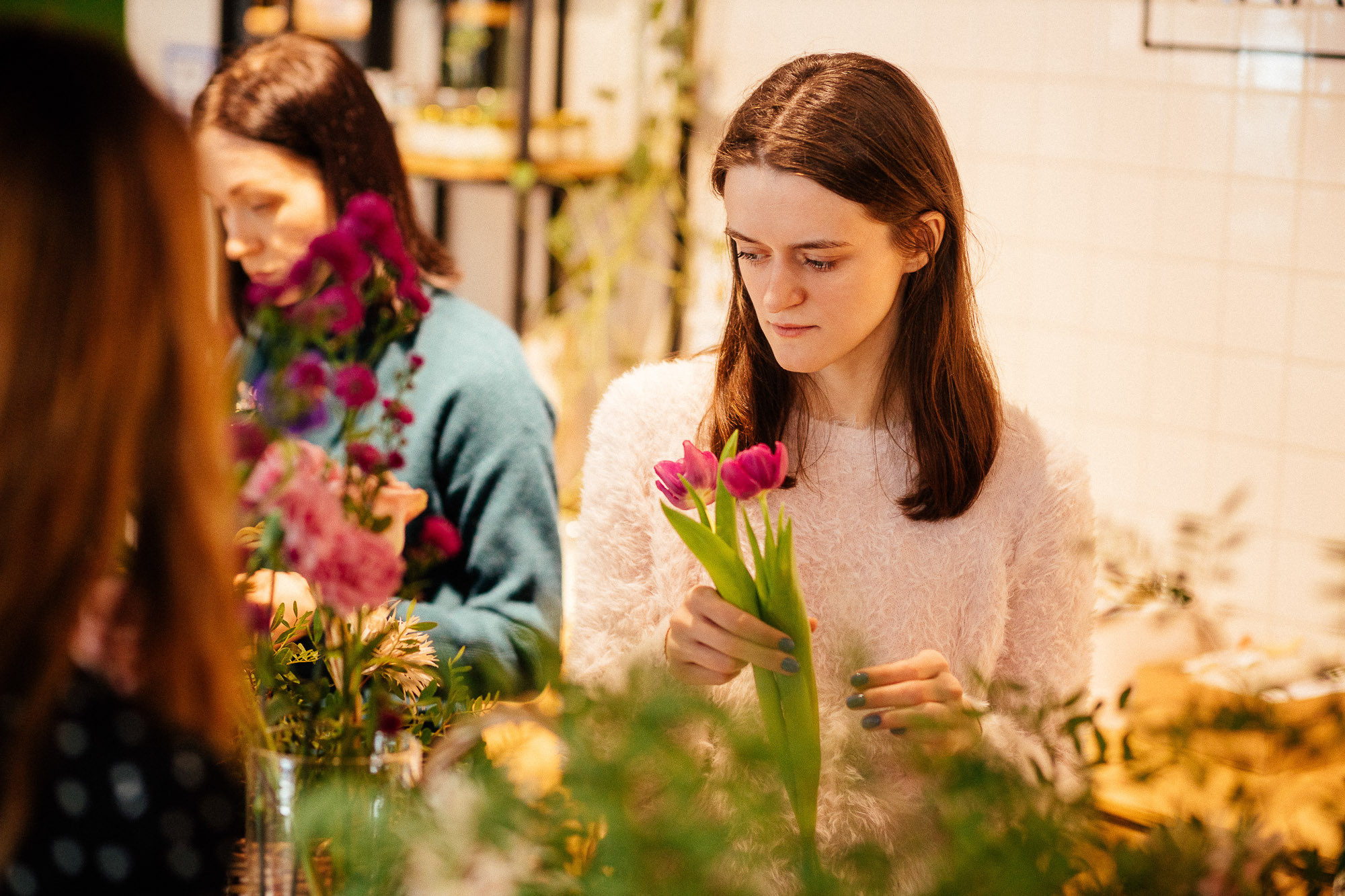 Цветочный мастер-класс в студии Kraft Flowers. Портретный и свадебный фотограф в Санкт-Петербурге Ольга Филиппова