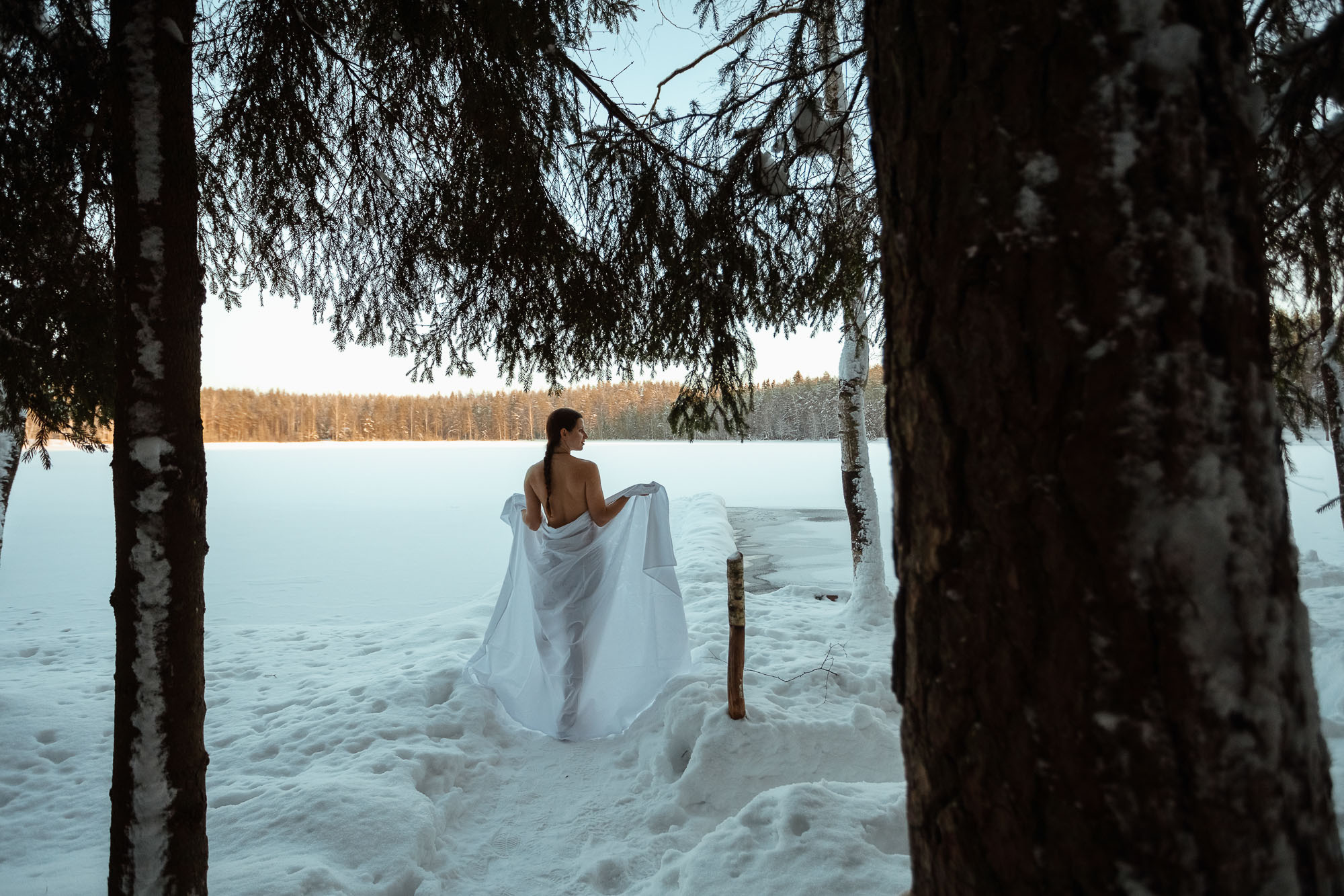 Женские бани на озере. Летом и зимой. Портретный и свадебный фотограф в Санкт-Петербурге Ольга Филиппова