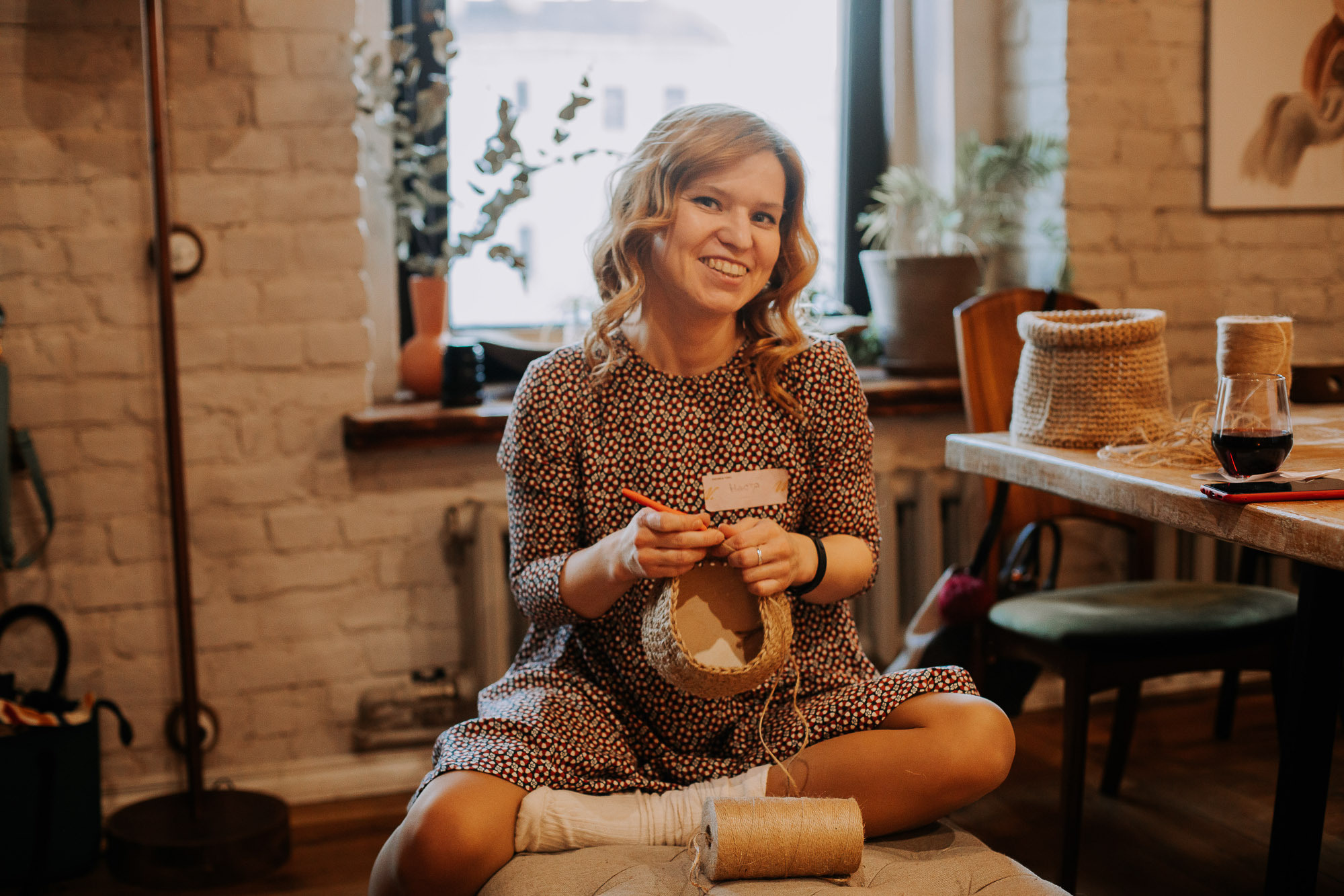 Мастер-класс по вязанию из джута в балийской квартире. Портретный и свадебный фотограф в Санкт-Петербурге Ольга Филиппова