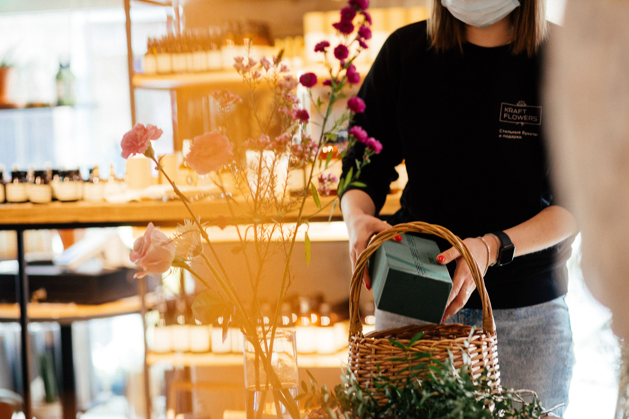 Цветочный мастер-класс в студии Kraft Flowers. Портретный и свадебный фотограф в Санкт-Петербурге Ольга Филиппова