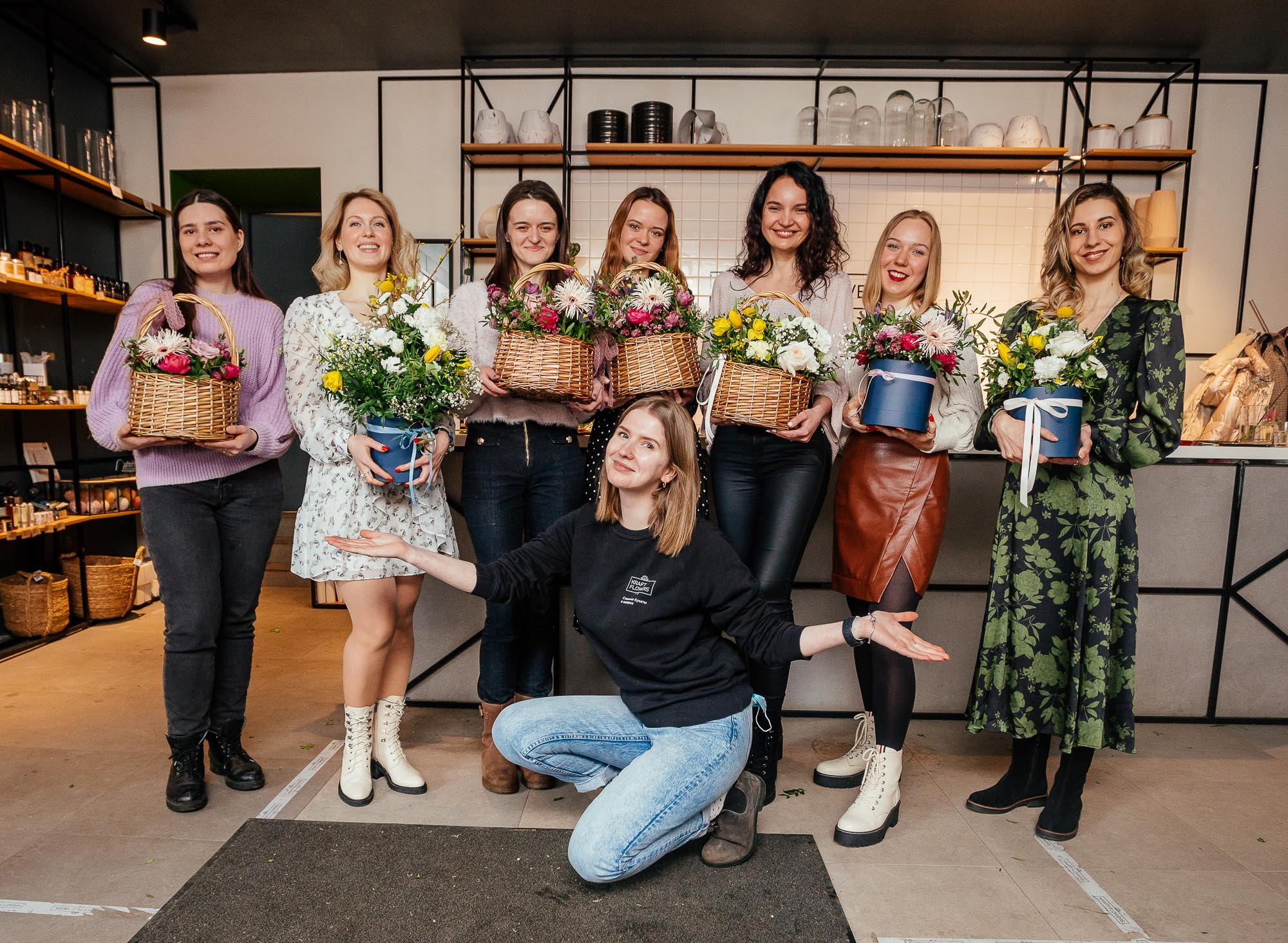 Цветочный мастер-класс в студии Kraft Flowers. Портретный и свадебный фотограф в Санкт-Петербурге Ольга Филиппова