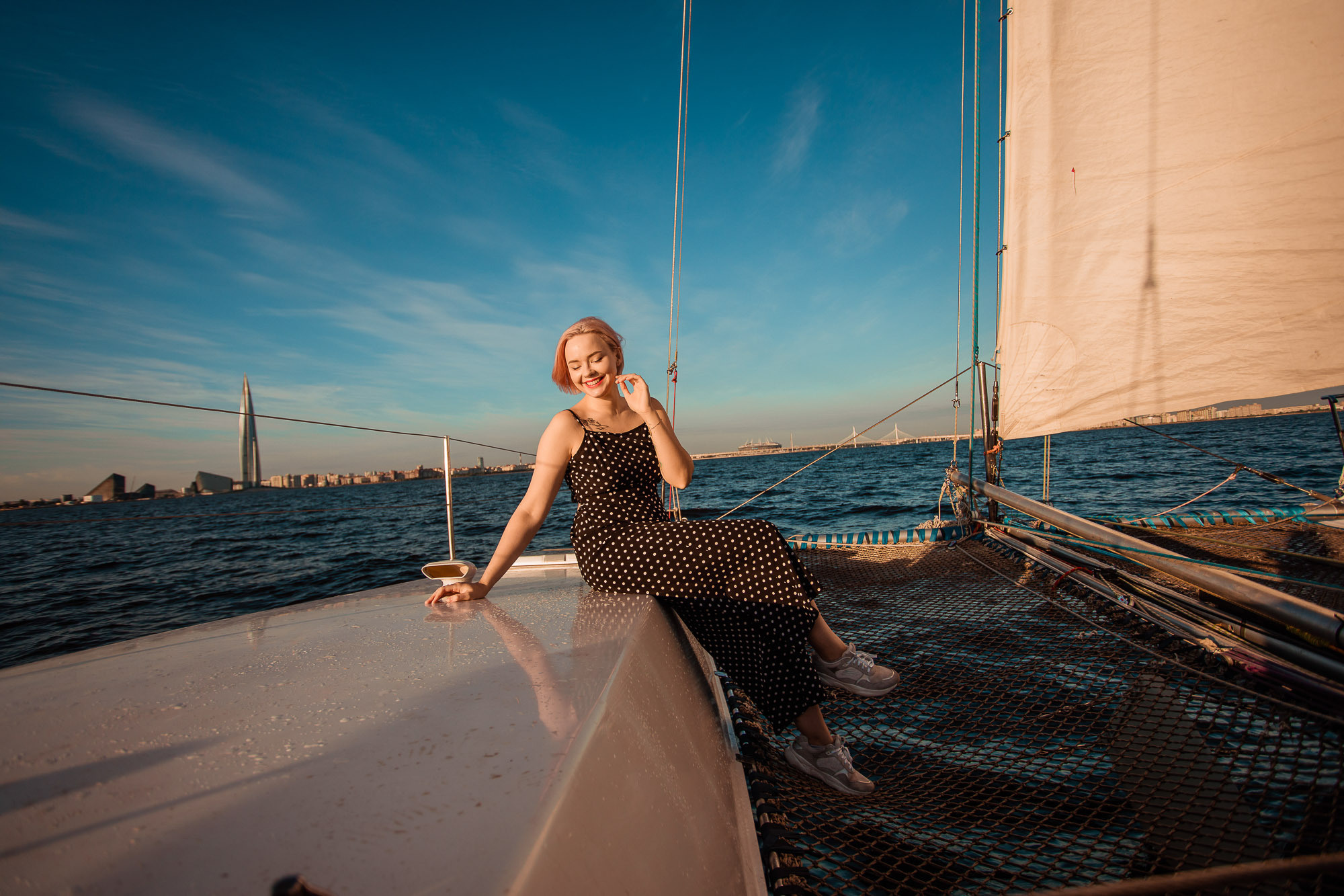 Прогулки на яхте в акватории Финского залива. Портретный и свадебный фотограф в Санкт-Петербурге Ольга Филиппова